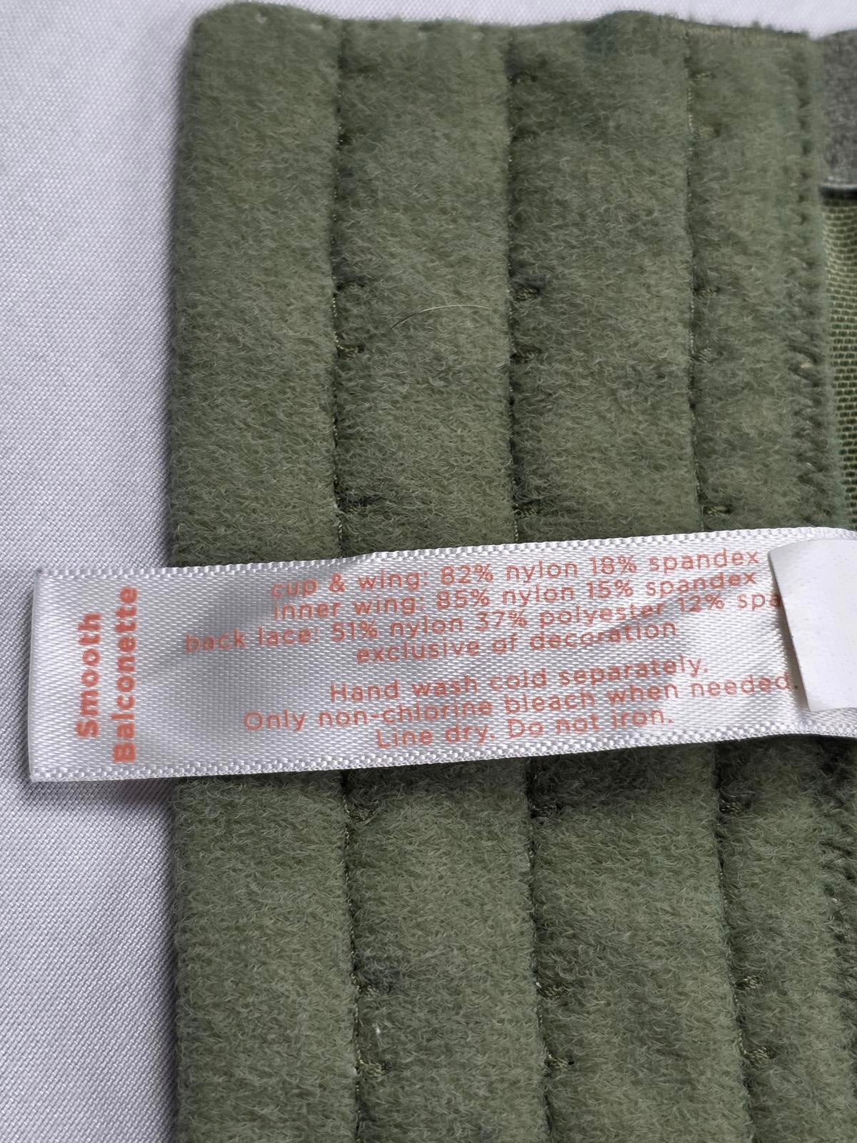 Cacique Green 42H Smooth Balconette Demi Smoothing Bra