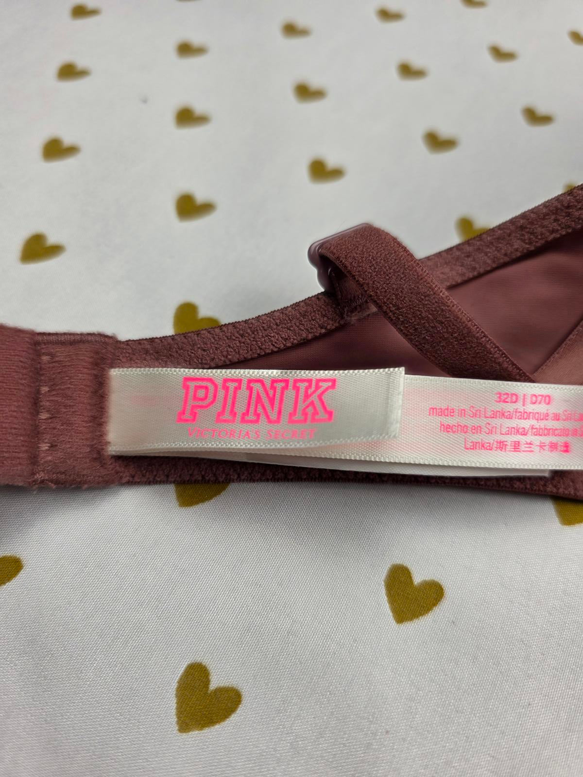 Victorias Secret PINK 32D Rose Wear Everywhere push up Bra