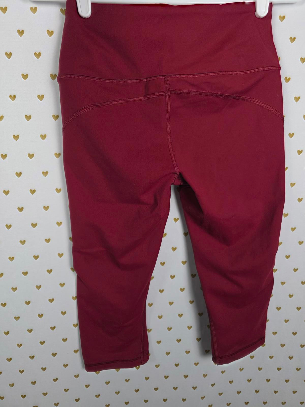 Victorias Secret SPORT Cutout Sexy Red Knockout Crop Small Leggings Yoga Pant