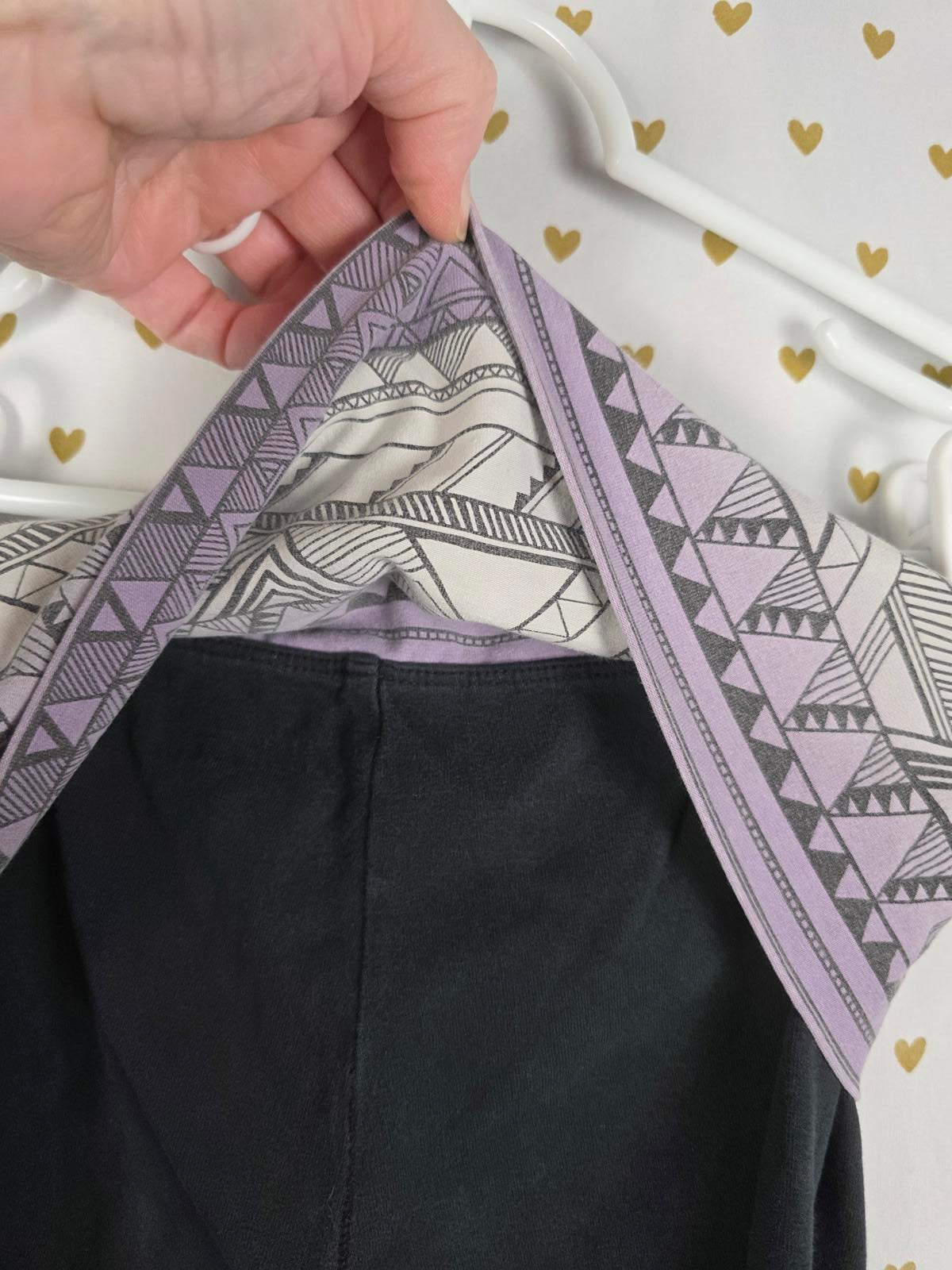Victorias Secret PINK y2k Yoga FOLDOVER Leggings Glitter Geometric SMALL