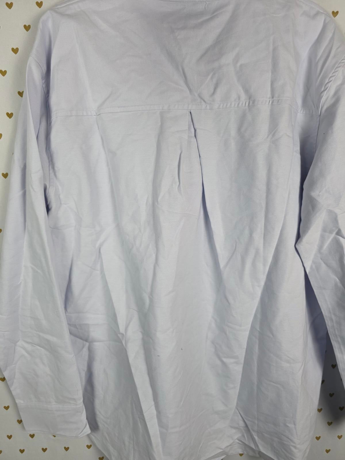 Victorias Secret PINK NEW NWT Embroidered Logo Button Down Shirt Long Sleeve XL