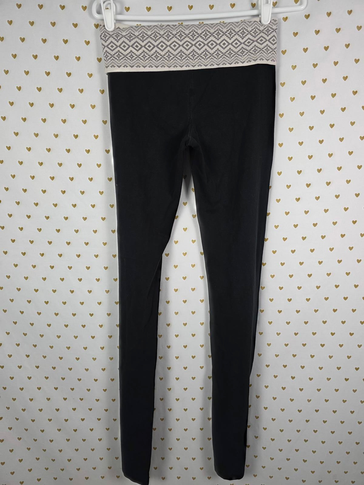 Victorias Secret Geometric FOLDOVER XS Long Yoga Pants Skinny