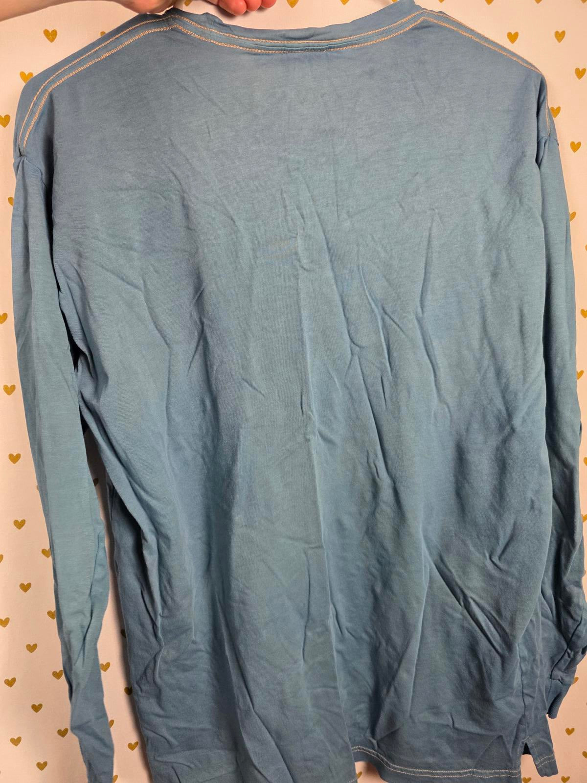 Victorias Secret PINK Campus Pocket Logo Tee Shirt Long Sleeve Small