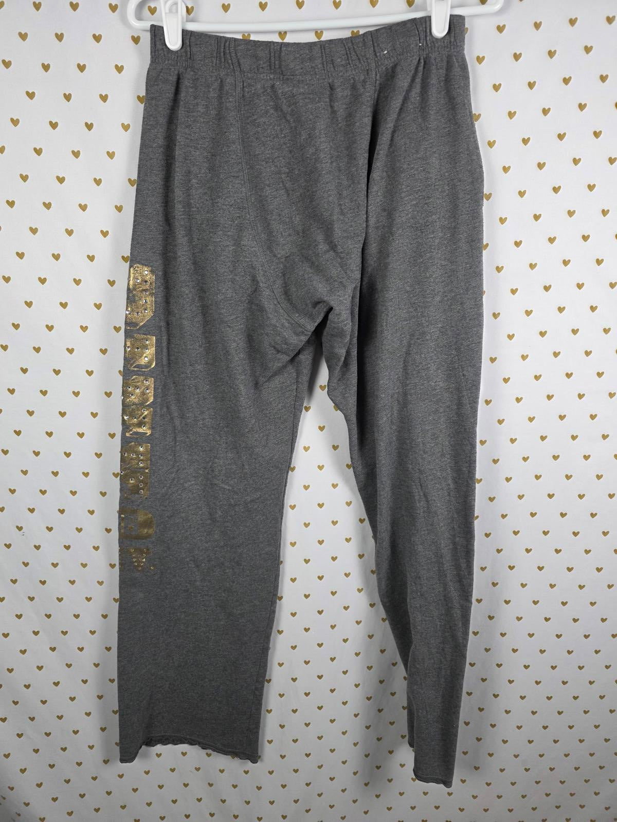 Victorias Secret PINK VINTAGE GOLD BLING UNIVERSITY Sweats Diaper Butt Boyfriend