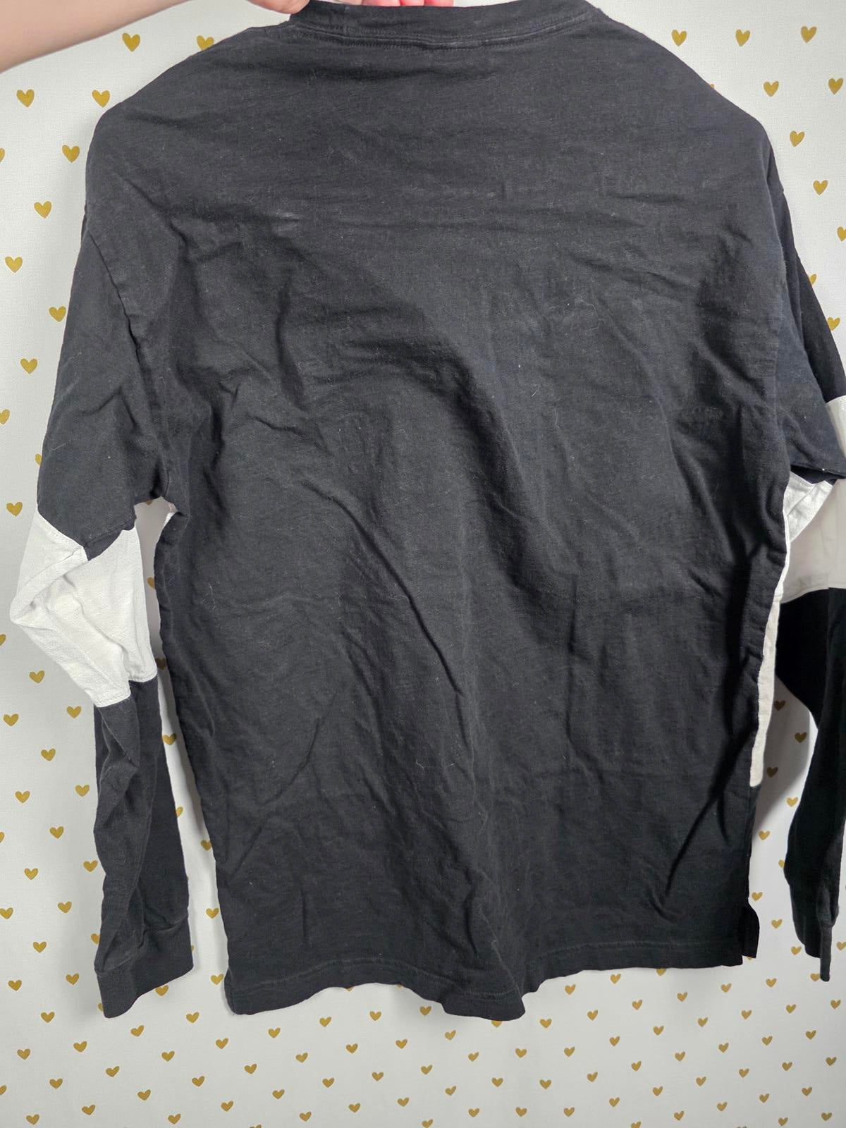 Victorias Secret PINK Colorblock Rose Gold BLING Sequined Long Sleeve Tee Shirt