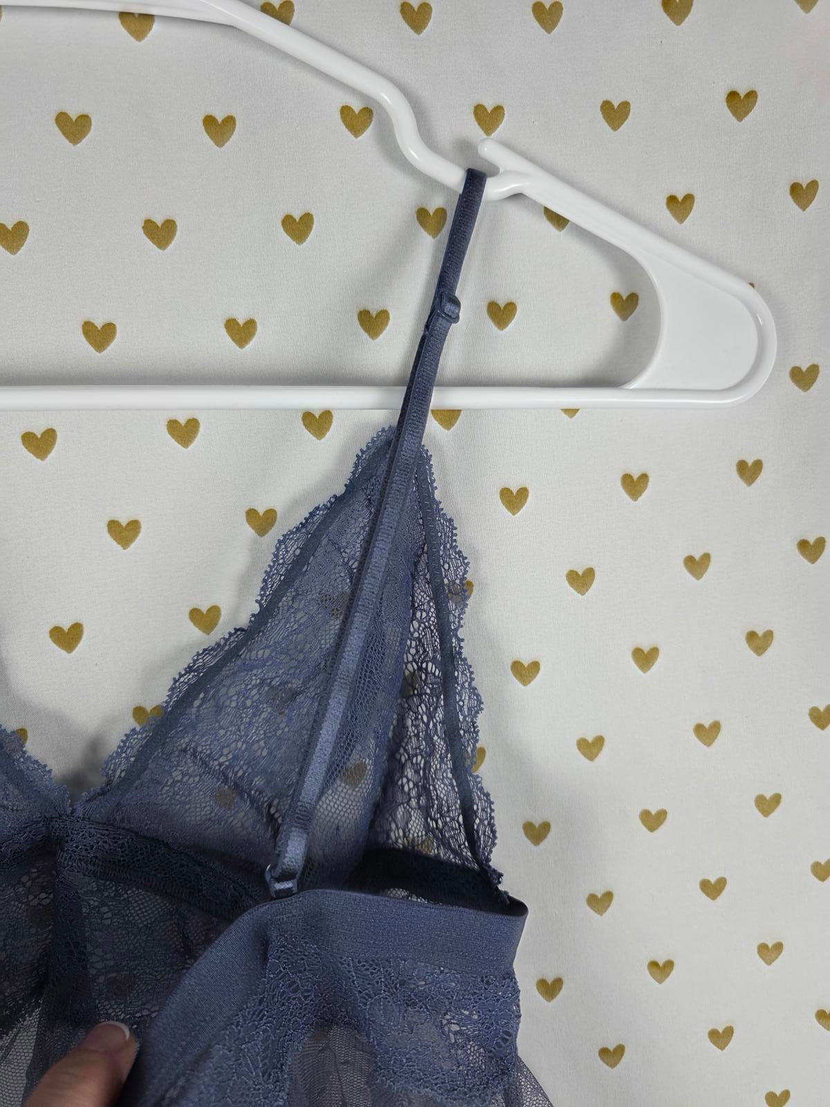 Victorias Secret Grey Sheer Babydoll Nightie Lingerie MEDIUM