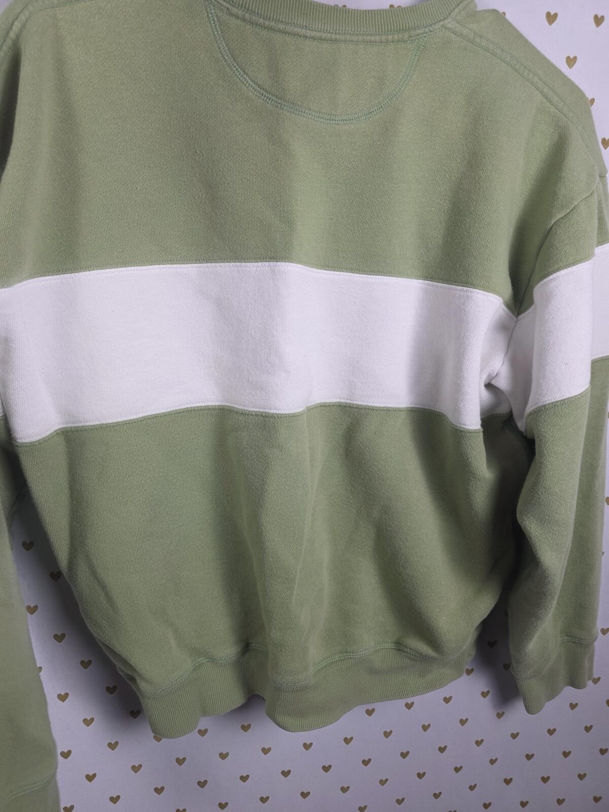 Victorias Secret Pink Logo Olive Green Sweater Shirt MEDIUM