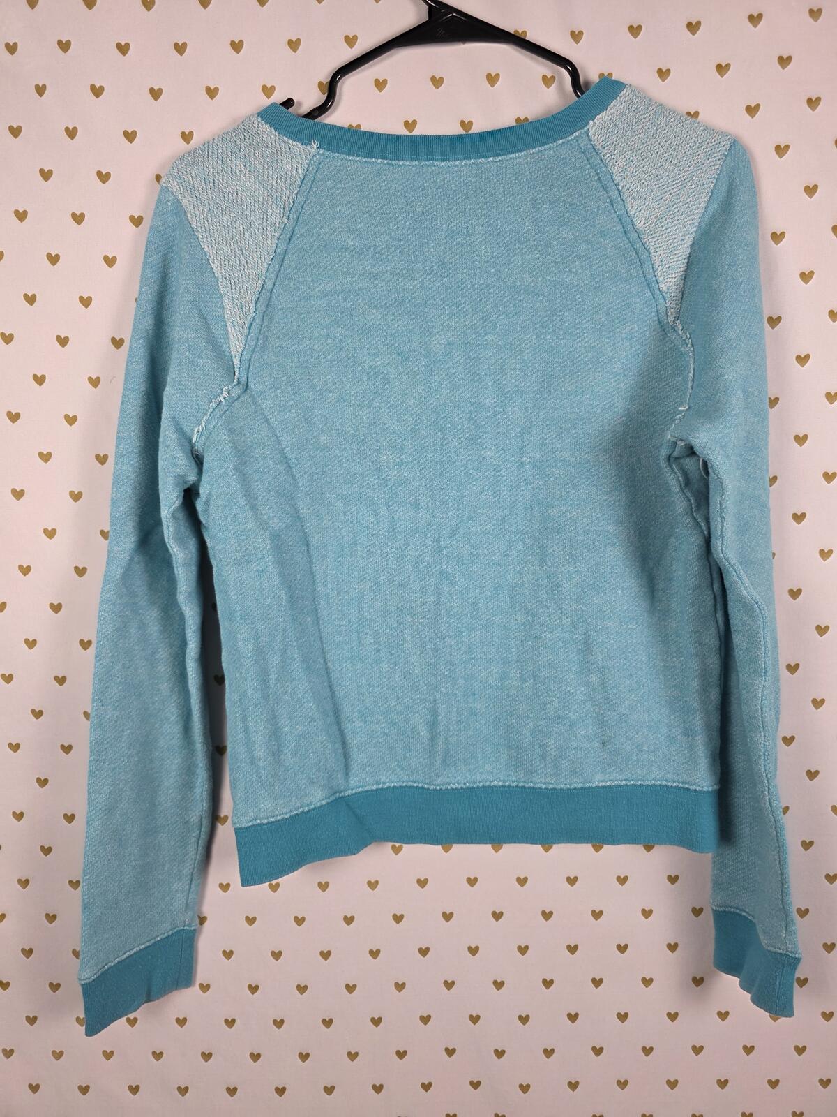 Victorias Secret Pink Vintage LOVE Sweater Shirt Blue XS