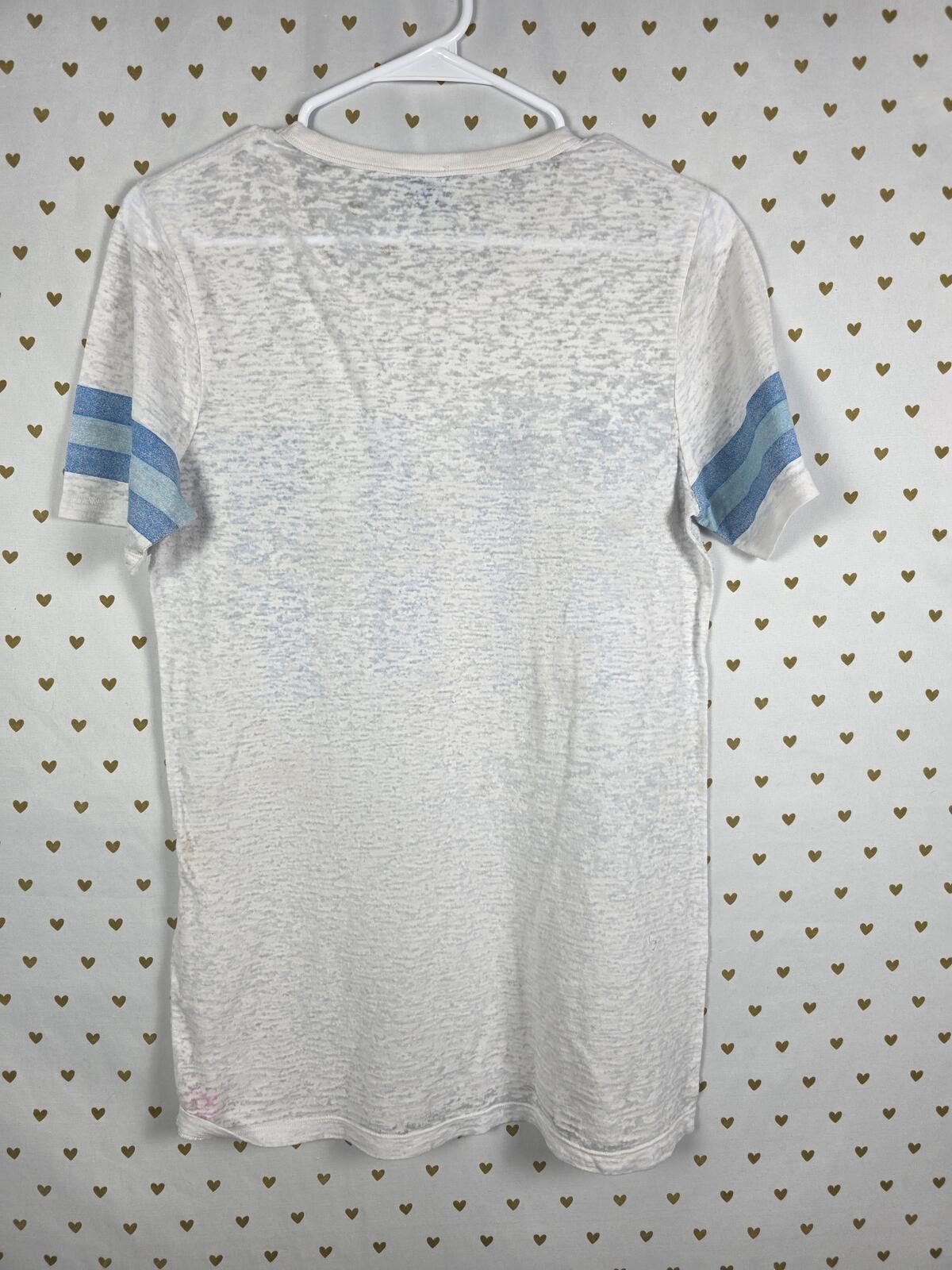 Victorias Secret PINK VINTAGE y2k Semi Sheer TEAM Tee Shirt HOT Large Cotton 06