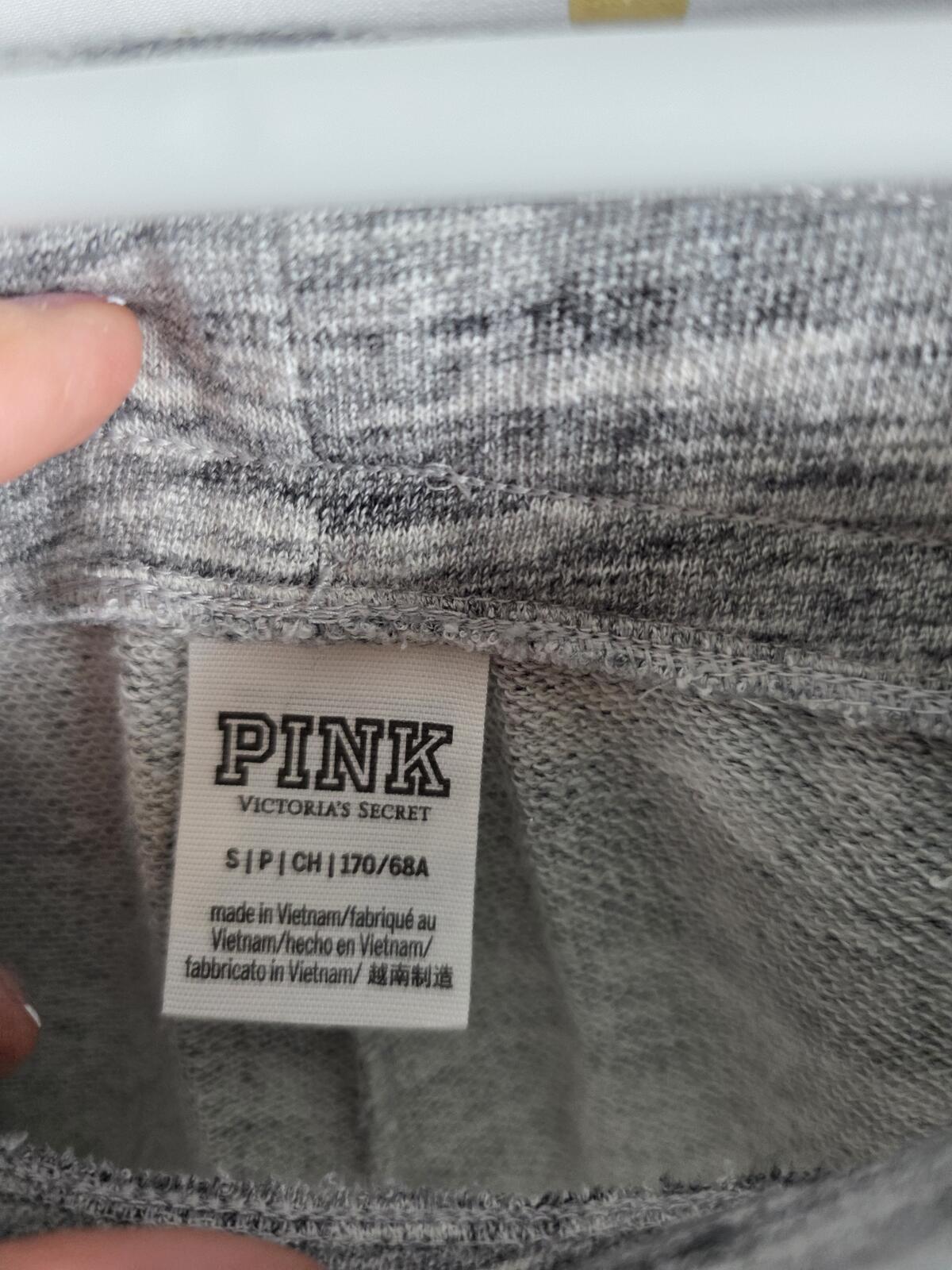 Victorias Secret Pink BLING SET 2pc GOLD Sweats Hoodie Grey Sequined Joggers