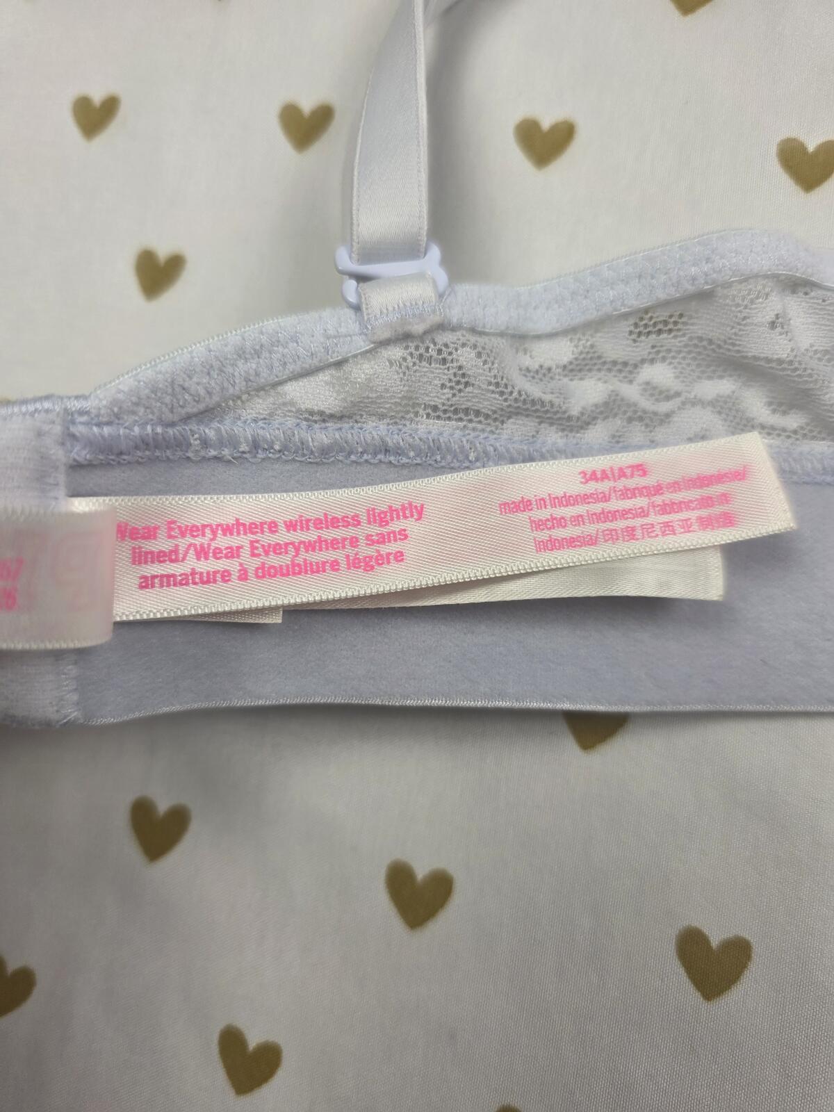 Victorias Secret PINK Leopard Cheetah Design 34A Wear Everywhere Wireless bRa