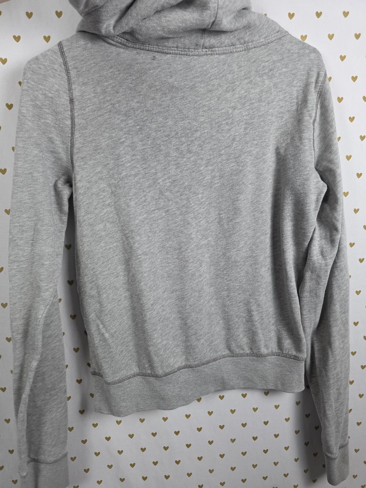 Victorias Secret Pink VINTAGE y2k Grey Logo Full zip Hoodie Jacket MEDIUM