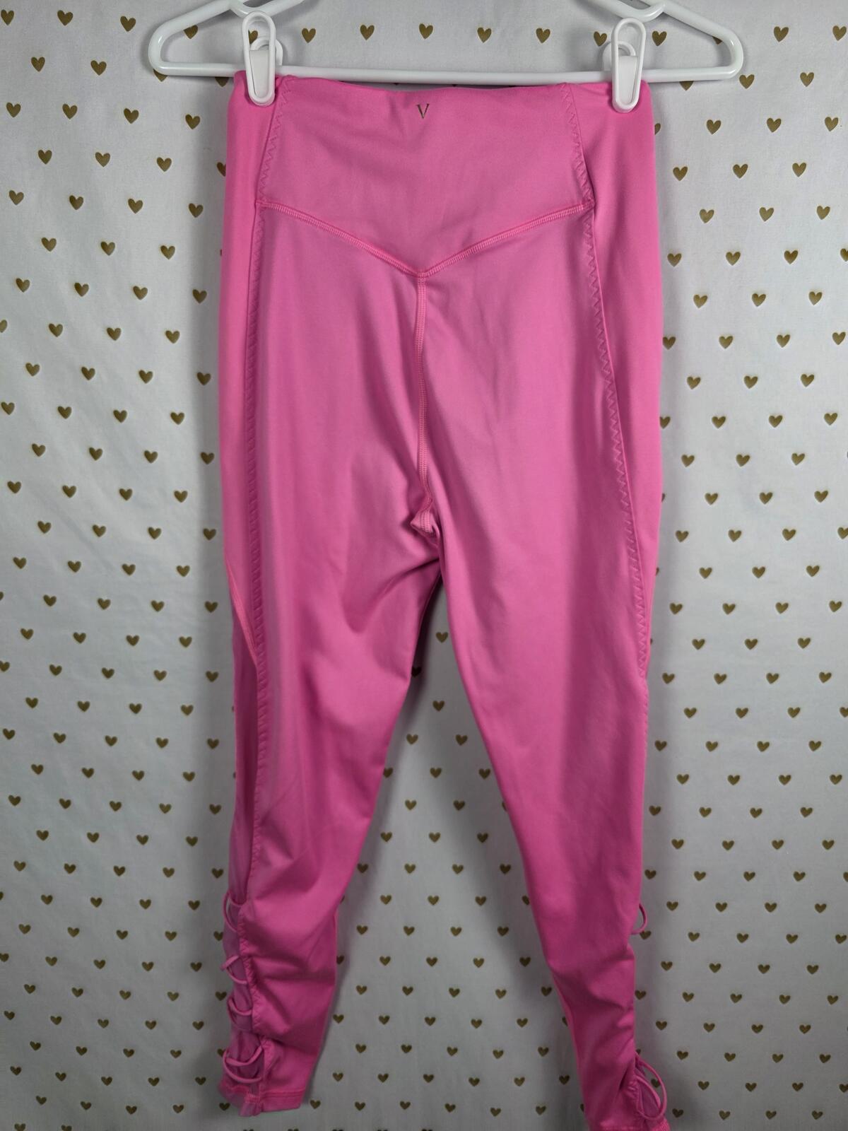 Victorias Secret PINK Sheer Side Cutout Leggings Yoga Pants Sz 6 Medium