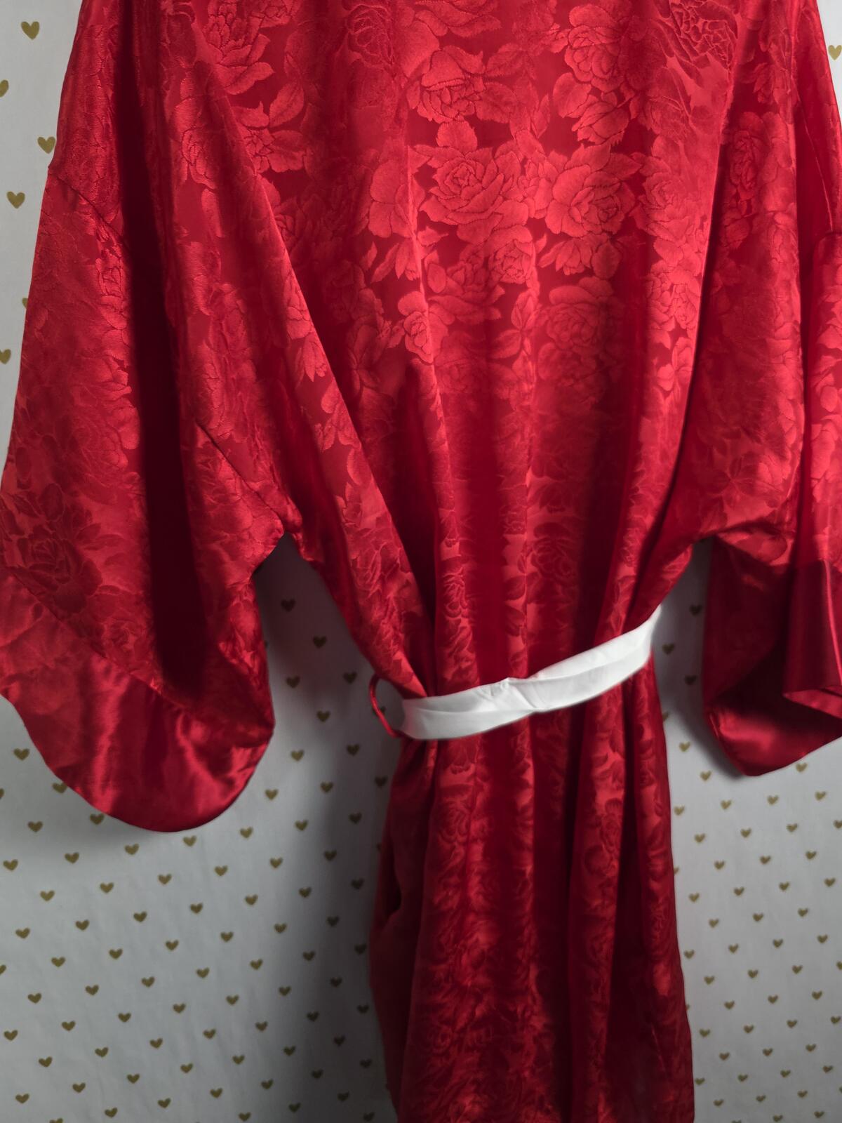 Victorias Secret VINTAGE Rose Gold Label Satin Silky Robe SMALL