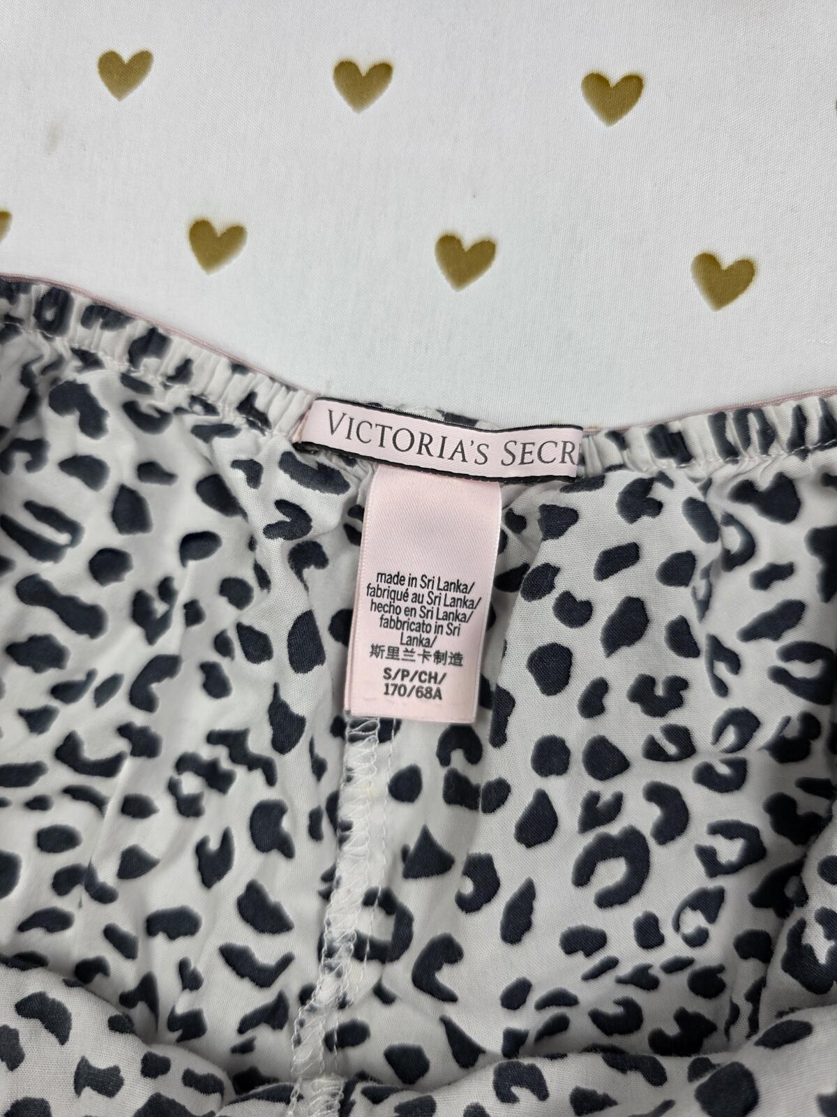 Victorias Secret Leopard Spot Gold Small Sleep Shorts Boxers Pajama Bottoms