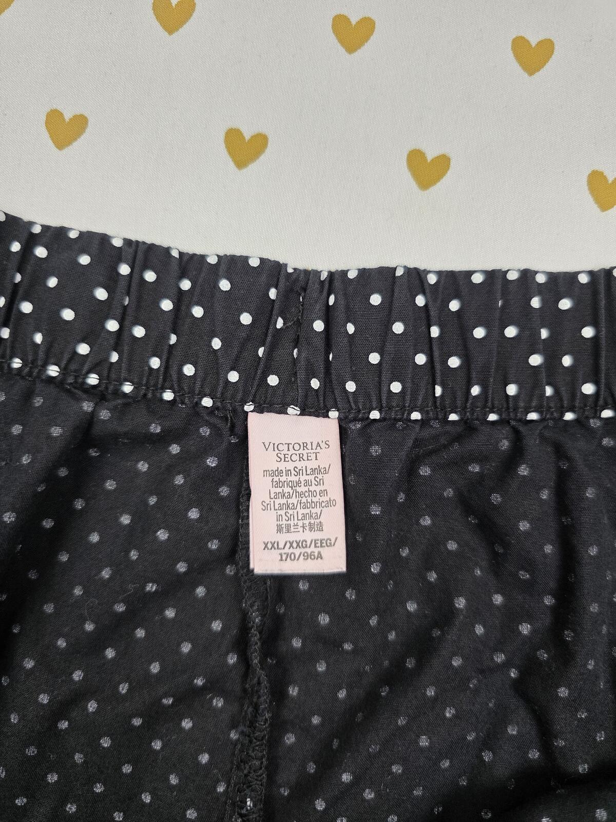 Victorias Secret Black Polka Dot 2XL XXL Sleep Shorts Boxers Pajama Bottoms