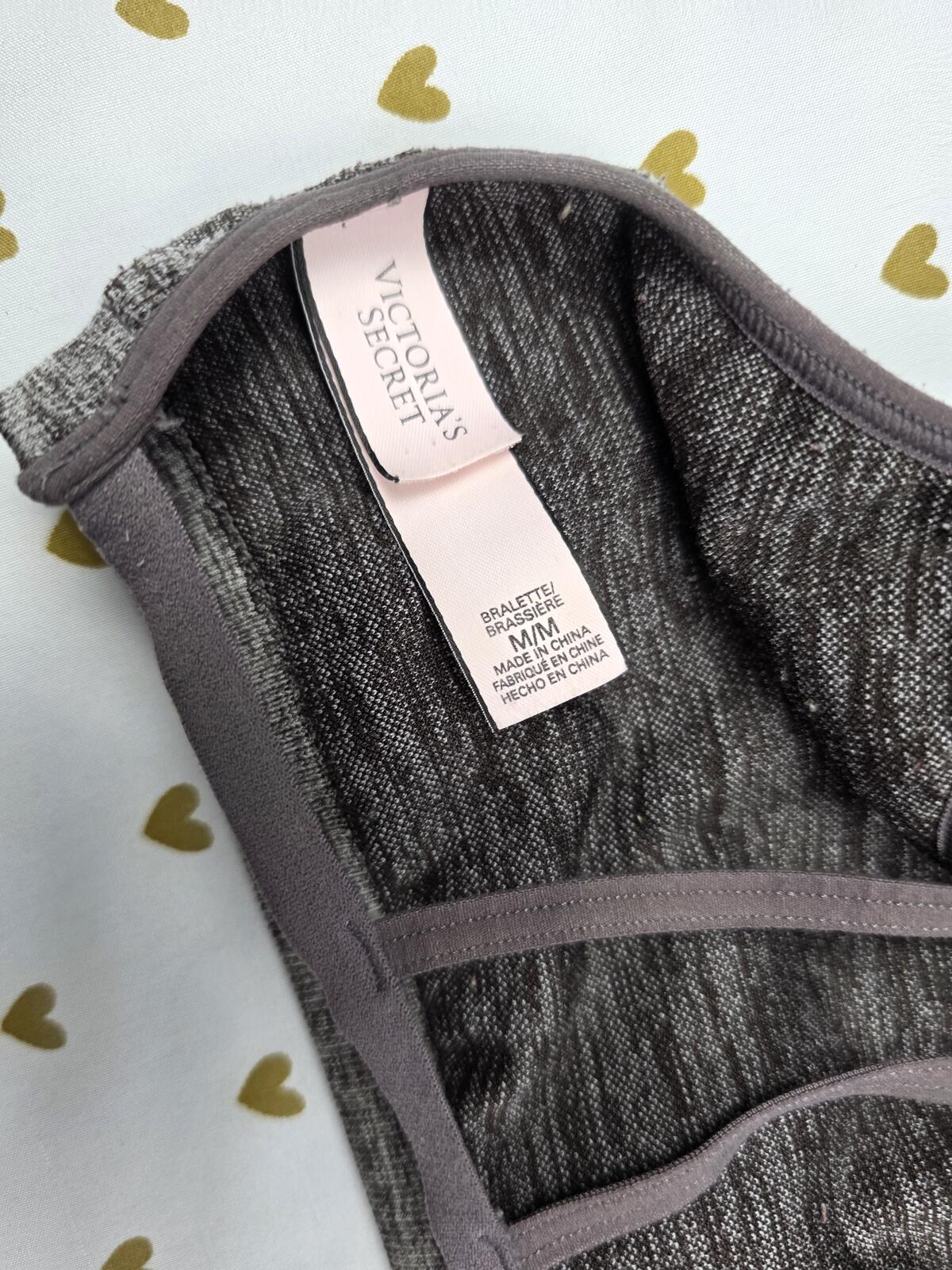 Victorias Secret Stretch Comfy Bralette Bra Top Tank Medium Caged Strappy