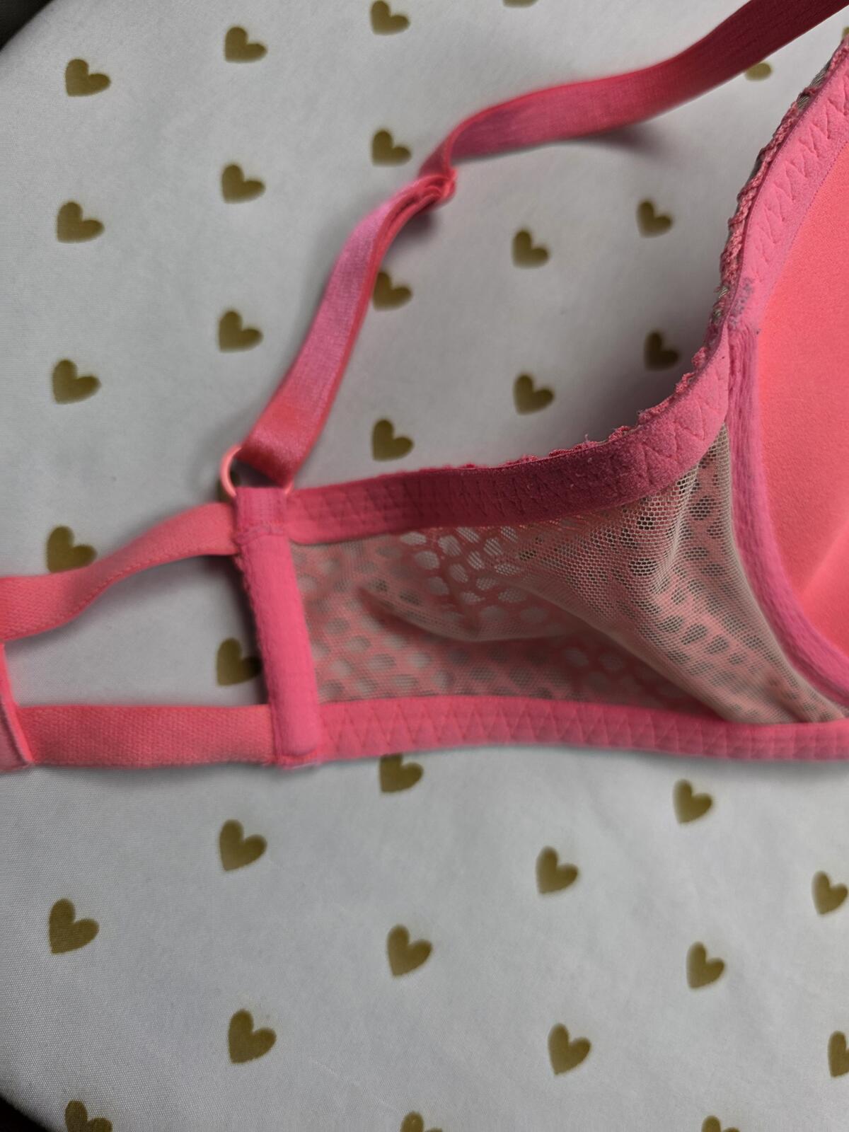 Victorias Secret BOMBSHELL PLUNGE Neon Add 2 Sizes BRA 36D Mesh