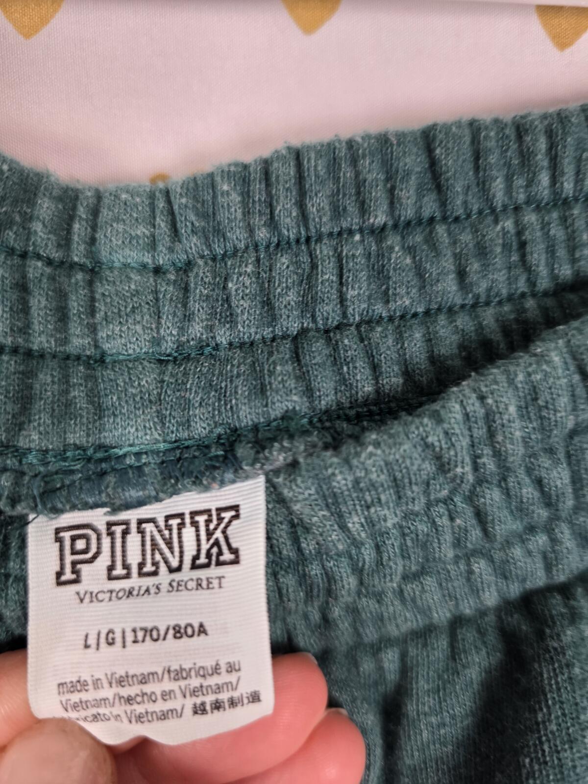Victorias Secret PINK Oversized XL Tye Dye Sweats Long Sleeve Tee shirt SET 2pc