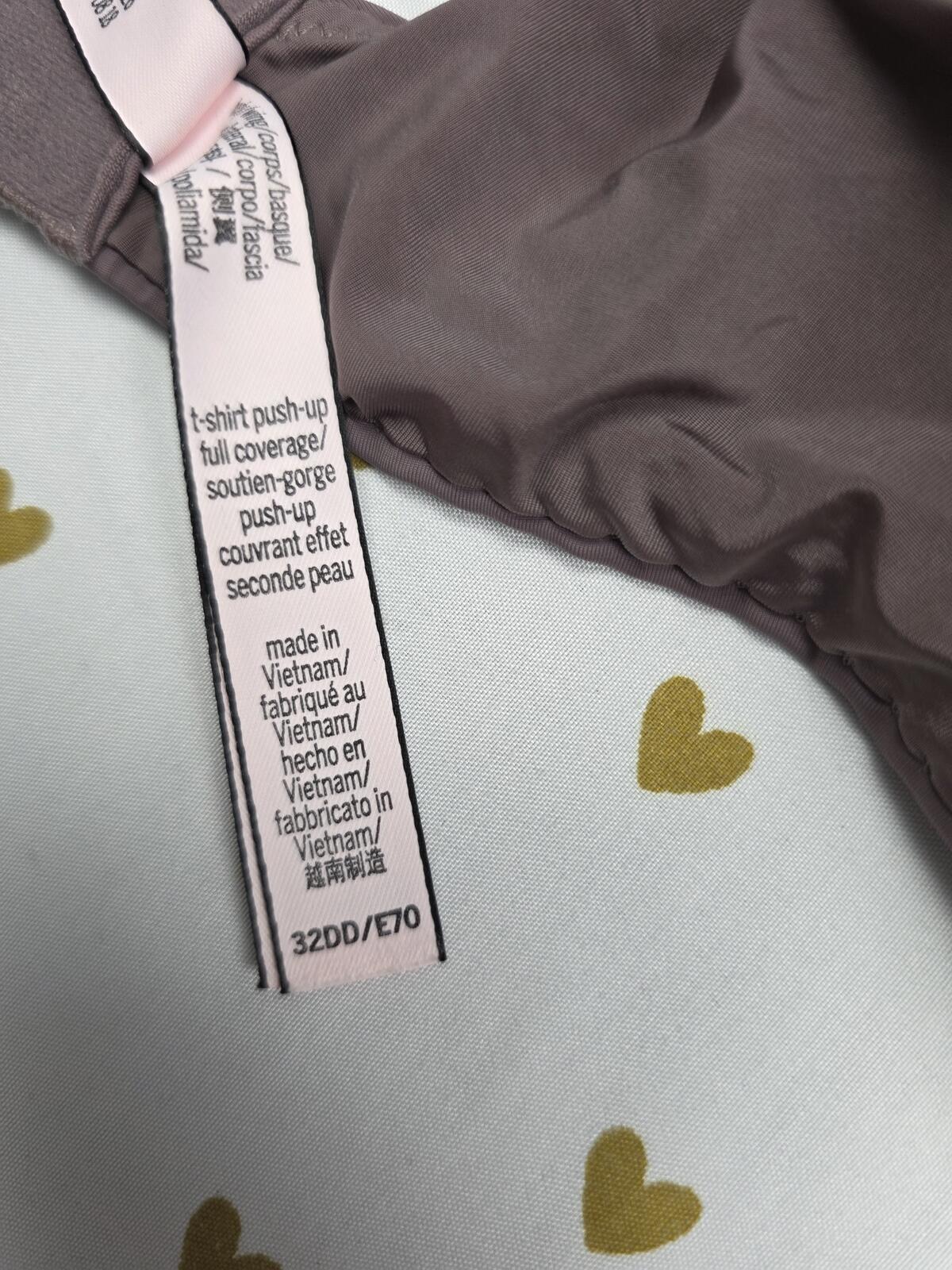 Victorias Secret BLING STRAP Shine Bra T shirt Push Up Full Coverage 32DD
