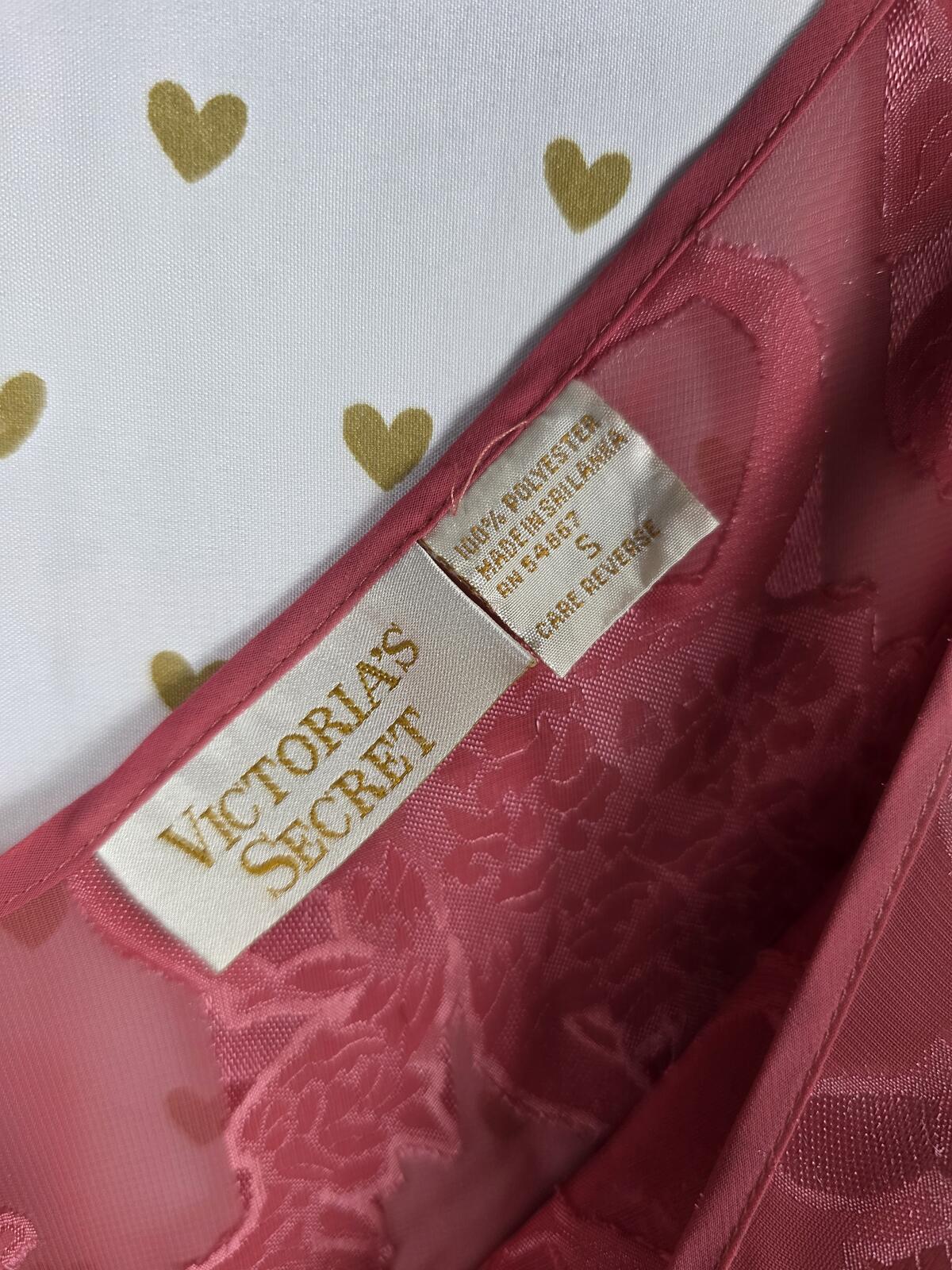 Victorias Secret VINTAGE GOLD LABEL Sheer Nightie Slip Dress Lingerie SMALL