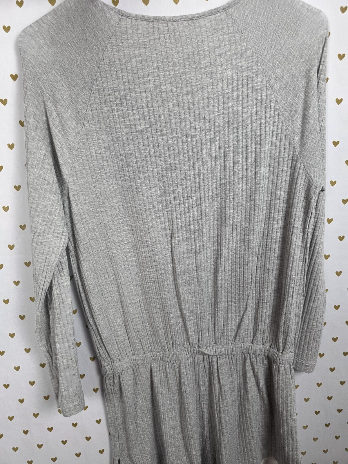 Victorias Secret Grey Super Soft Sleep Romper Outfit Shorts SMALL