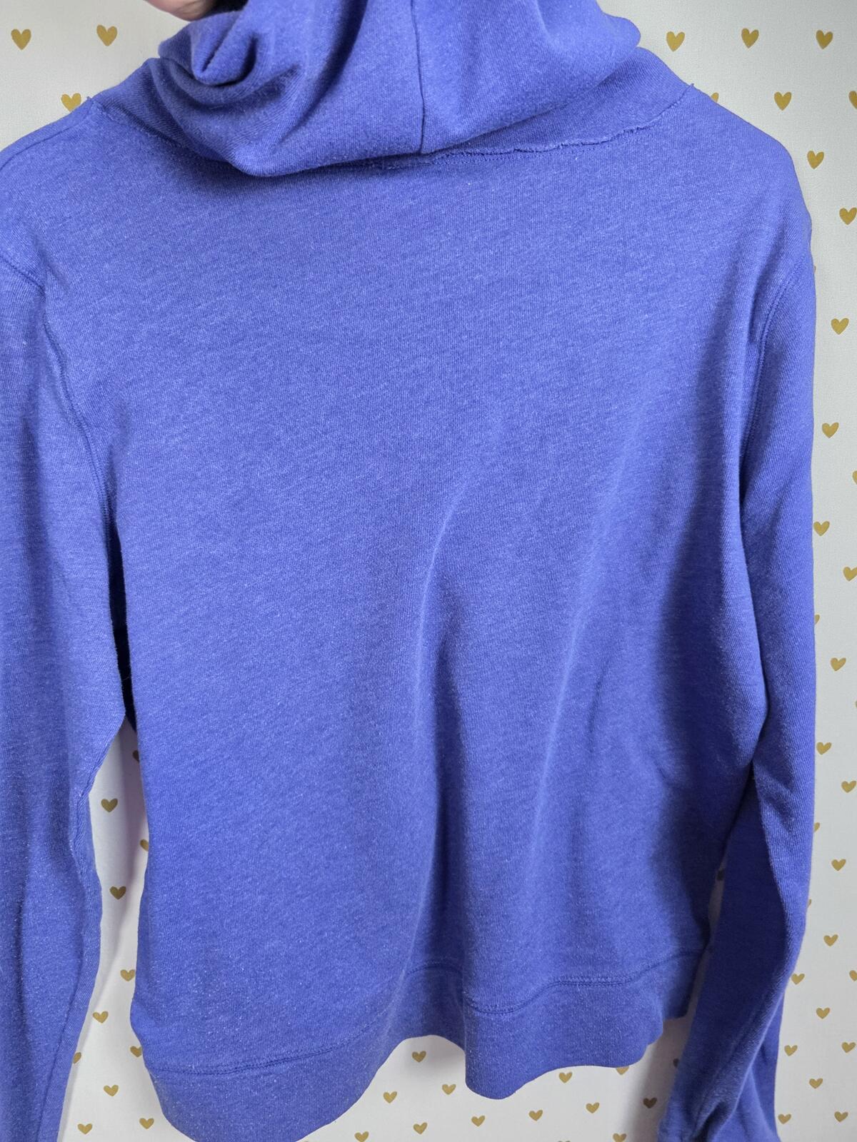 Victorias Secret Pink Pullover Thin Sweater Shirt Logo Hoodie Blue MEDIUM