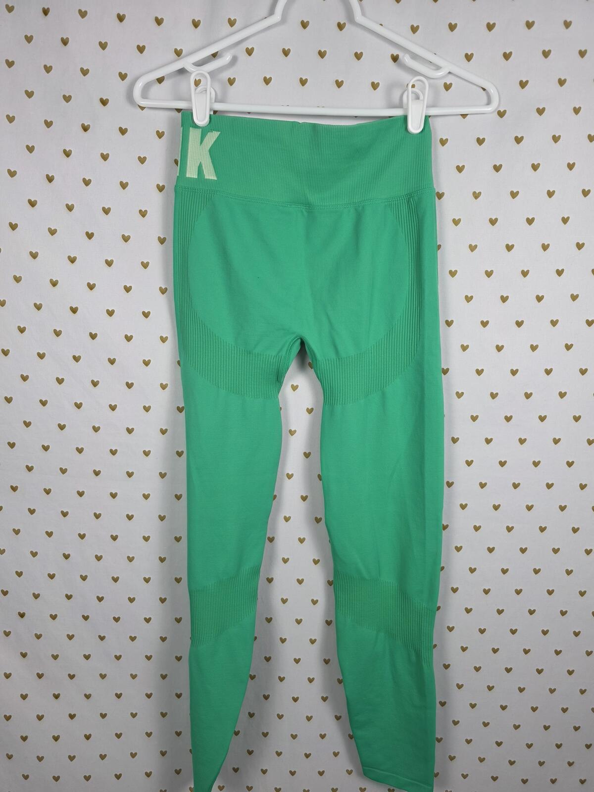 Victorias Secret PINK Green Leggings Active Sport Yoga Pants SMALL