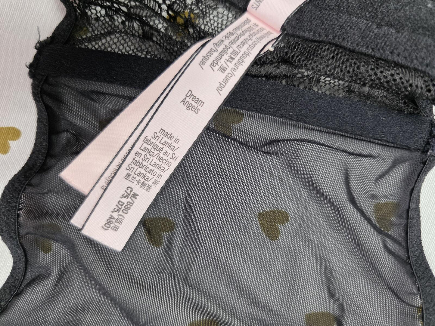 Victorias Secret Dream ANGELS Black Medium Sexy Bralette Bra Top Tank