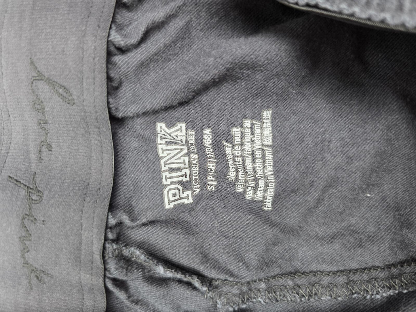 Victorias Secret PINK Small Black Logo Sleep Shorts Boxers Pajama Bottoms