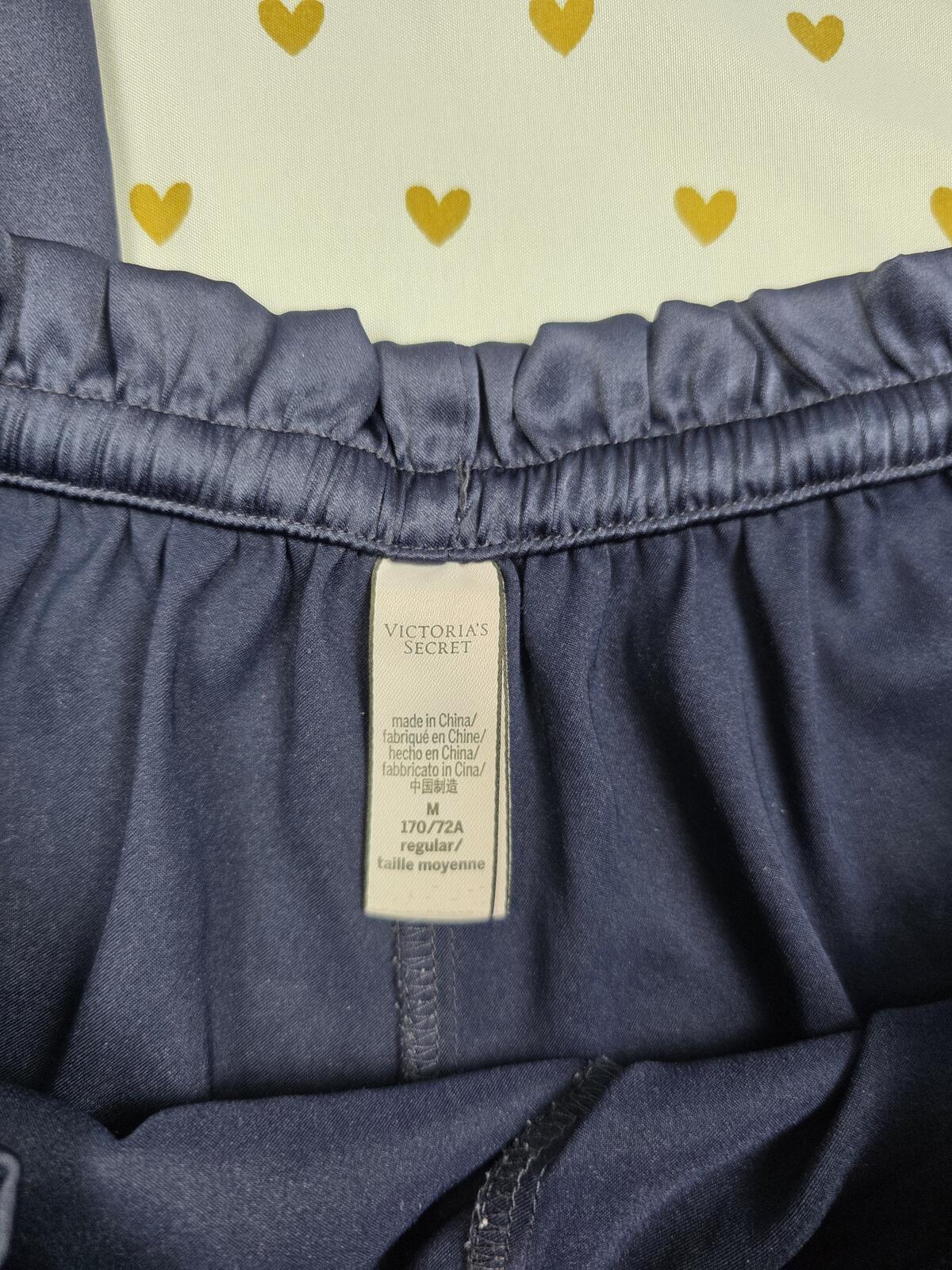 Victorias Secret Satin Silky Striped Sleep Pants Pajama Bottoms MEDIUM