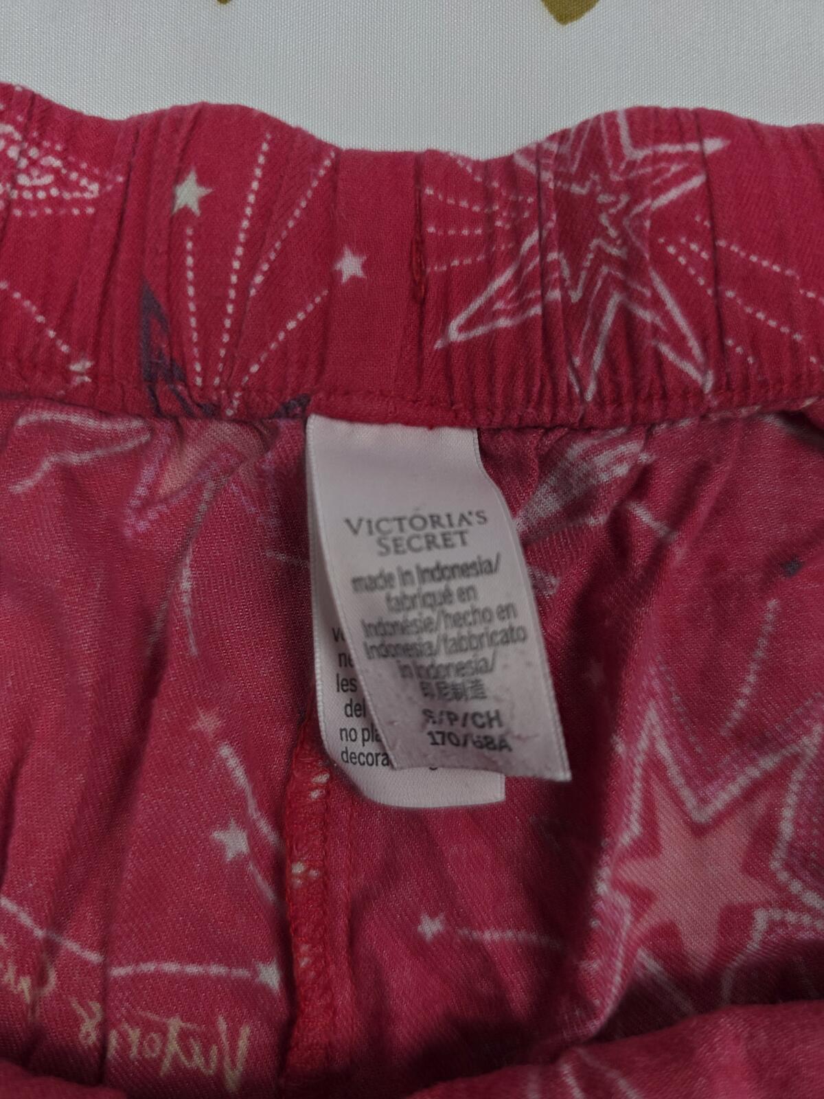 Victorias Secret Red Stars Ruffled Small Sleep Shorts Boxers Pajama Bottoms
