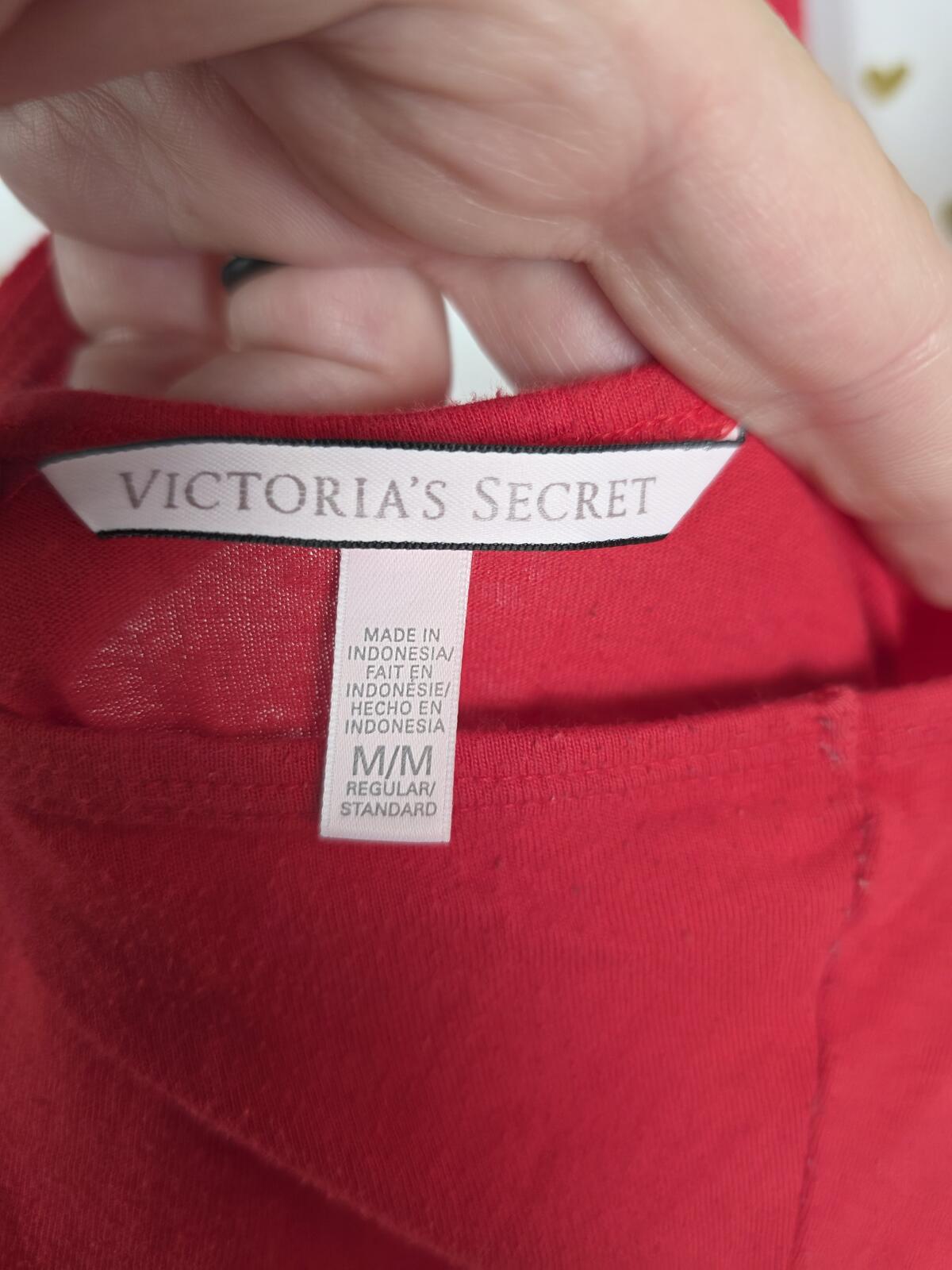 Victorias Secret I DO NAUGHTY NICELY Tank Top Cross back MEDIUM