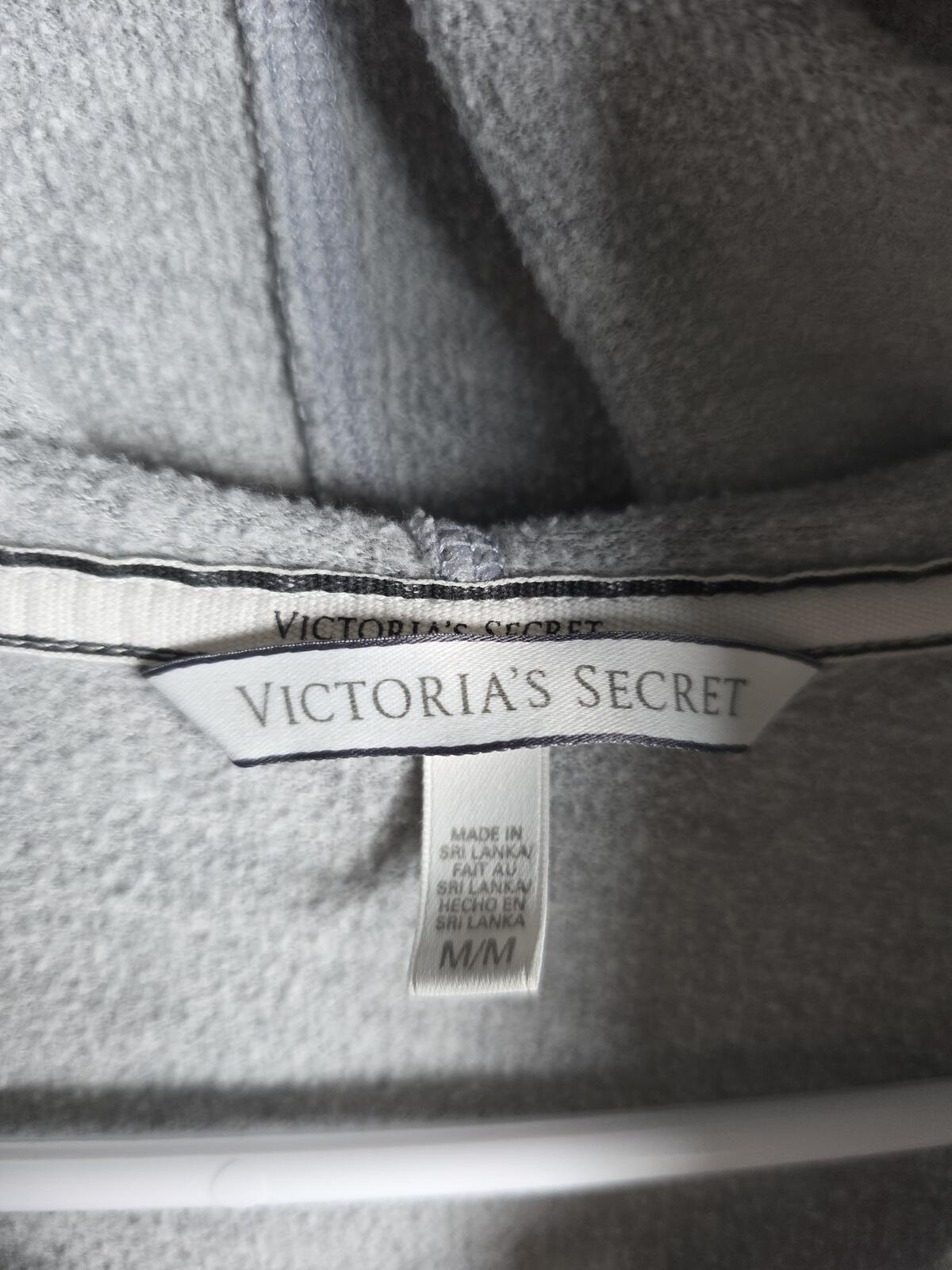 Victorias Secret BLING SEQUINED MIAMI Wings Hoodie Grey Full Zip MEDIUM