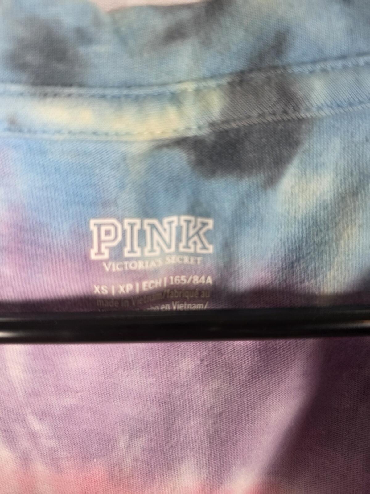 Victorias Secret PINK Tye DYe V neck Oversized Tee shirt XS