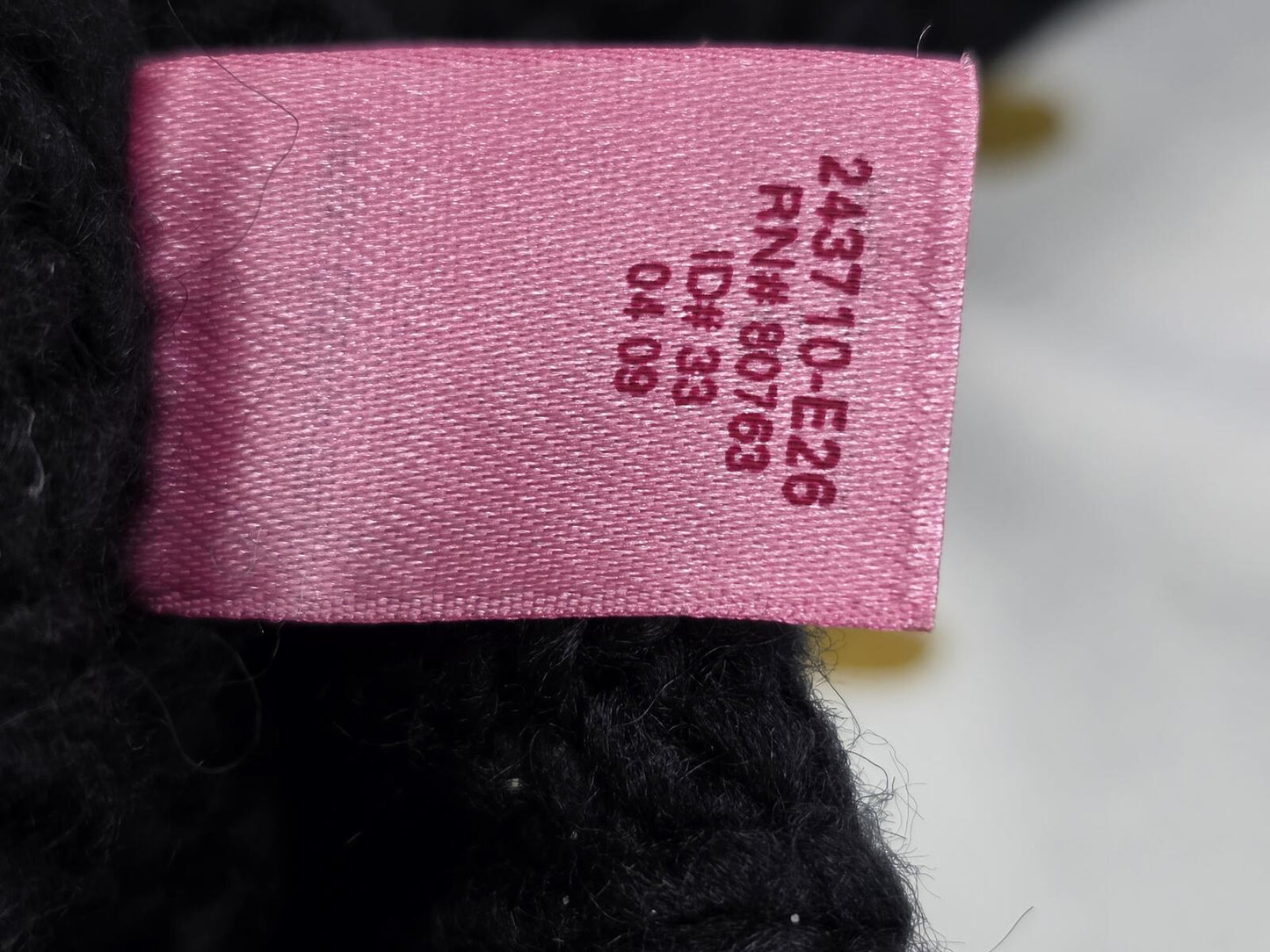 Victoria's Secret PINK Slipper Socks Booties Black Knit LOVE PINK Embroidered SM