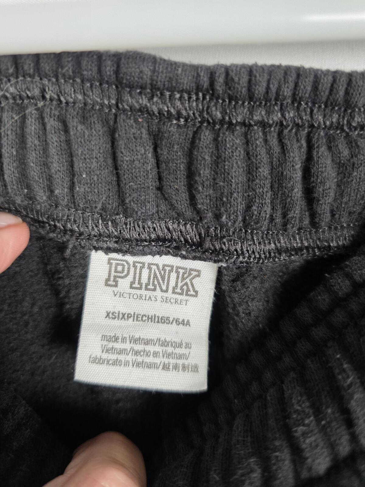 Victorias Secret Pink Slouchy XS Sweater Joggers Sweatpants SET 2pc Outfit Logo