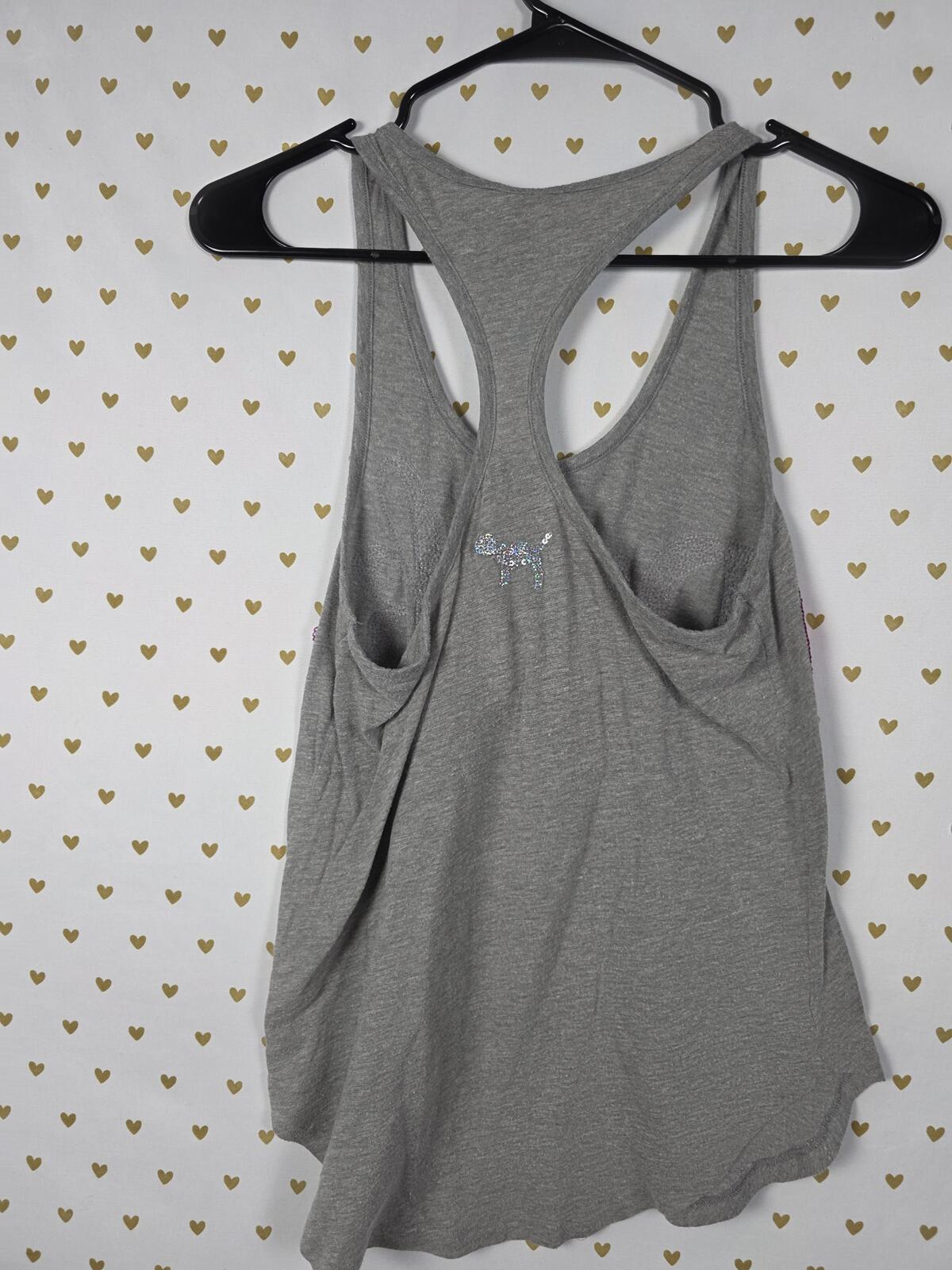 Victorias Secret PINK Gradient Bling Sequined Tank Top Muscle Tee XS