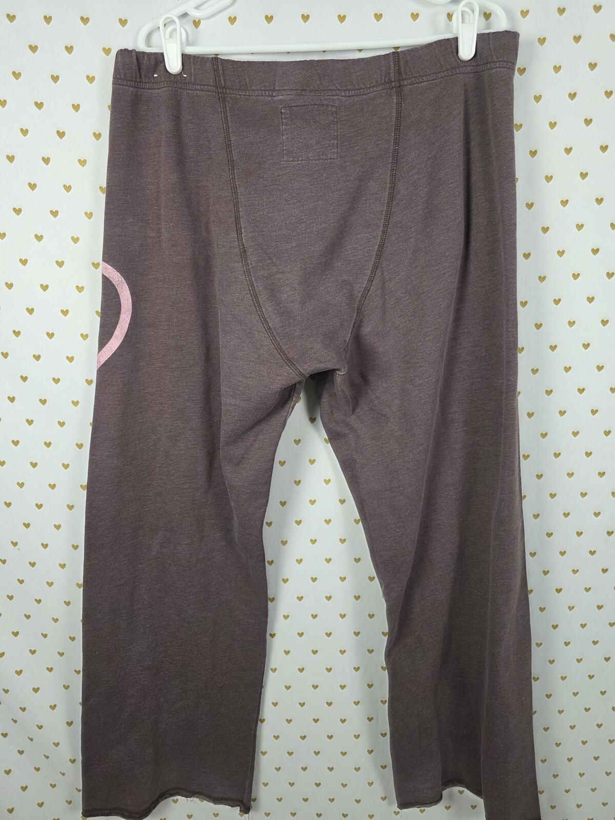 Victorias Secret PINK PEACE HEART Y2k Vintage Diaper Butt Boyfriend Joggers L