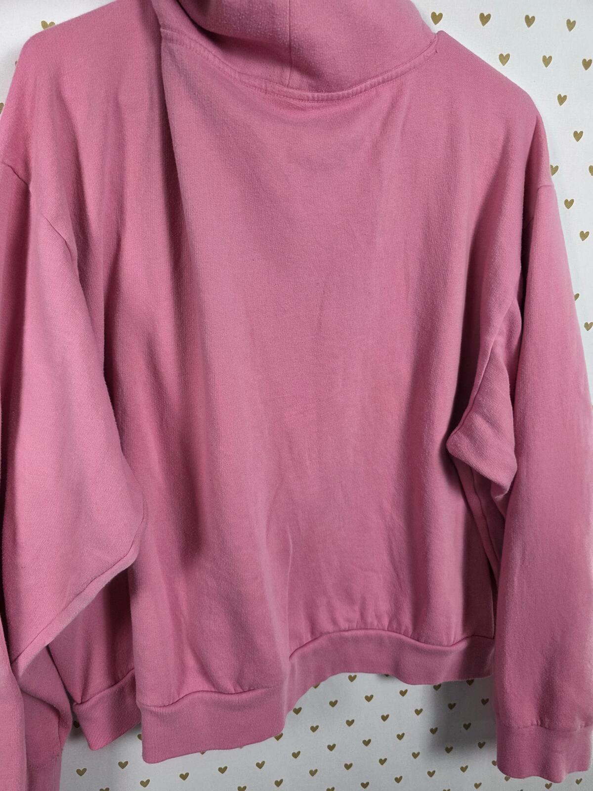 Victorias Secret Pink Glitter Logo Bling Slouchy Sweater shirt 2XL XXL