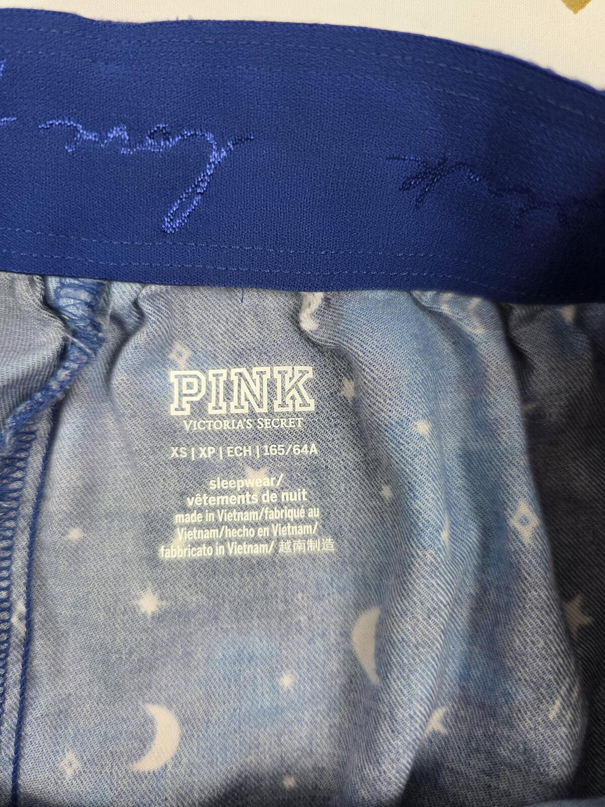 Victorias Secret PINK Blue Butterflies XS Sleep Shorts Boxers Pajama Bottoms