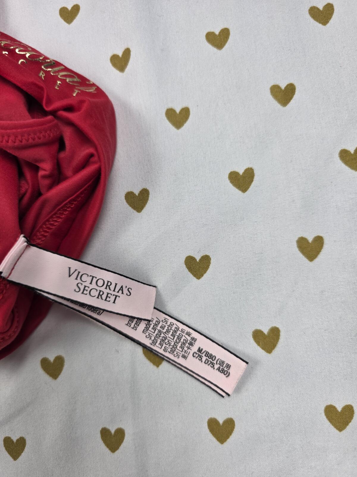 Victorias Secret RED Super soft MEDIUM Bralette Bra Top Tank