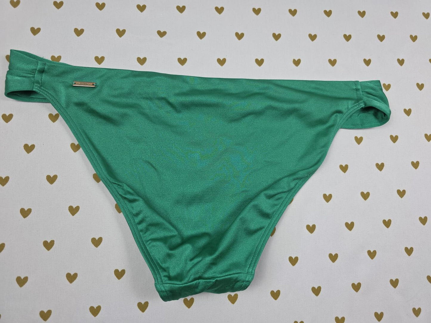 Victorias Secret Swim Green Ruched Bikini Bottoms MEDIUM