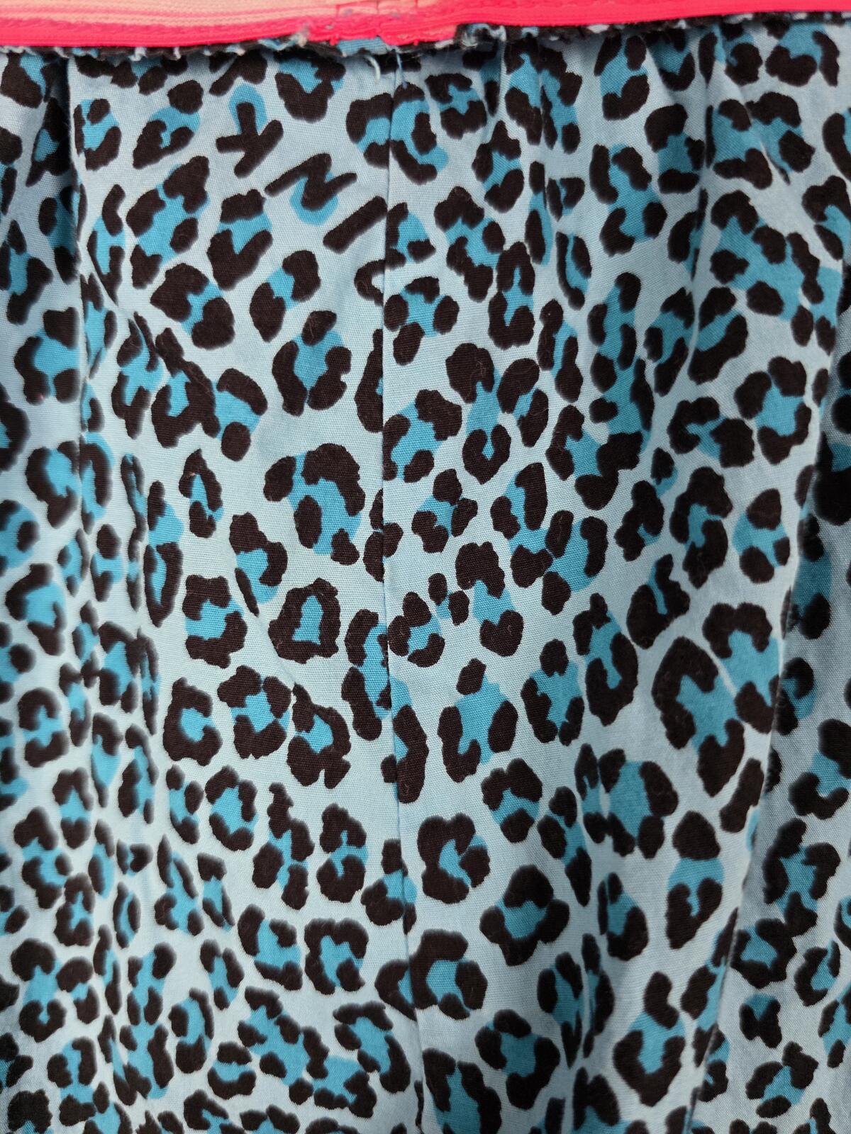 Victorias Secret PINK Vintage Y2k Blue Leopard Cheetah Sleep Pants Pajama Bottom