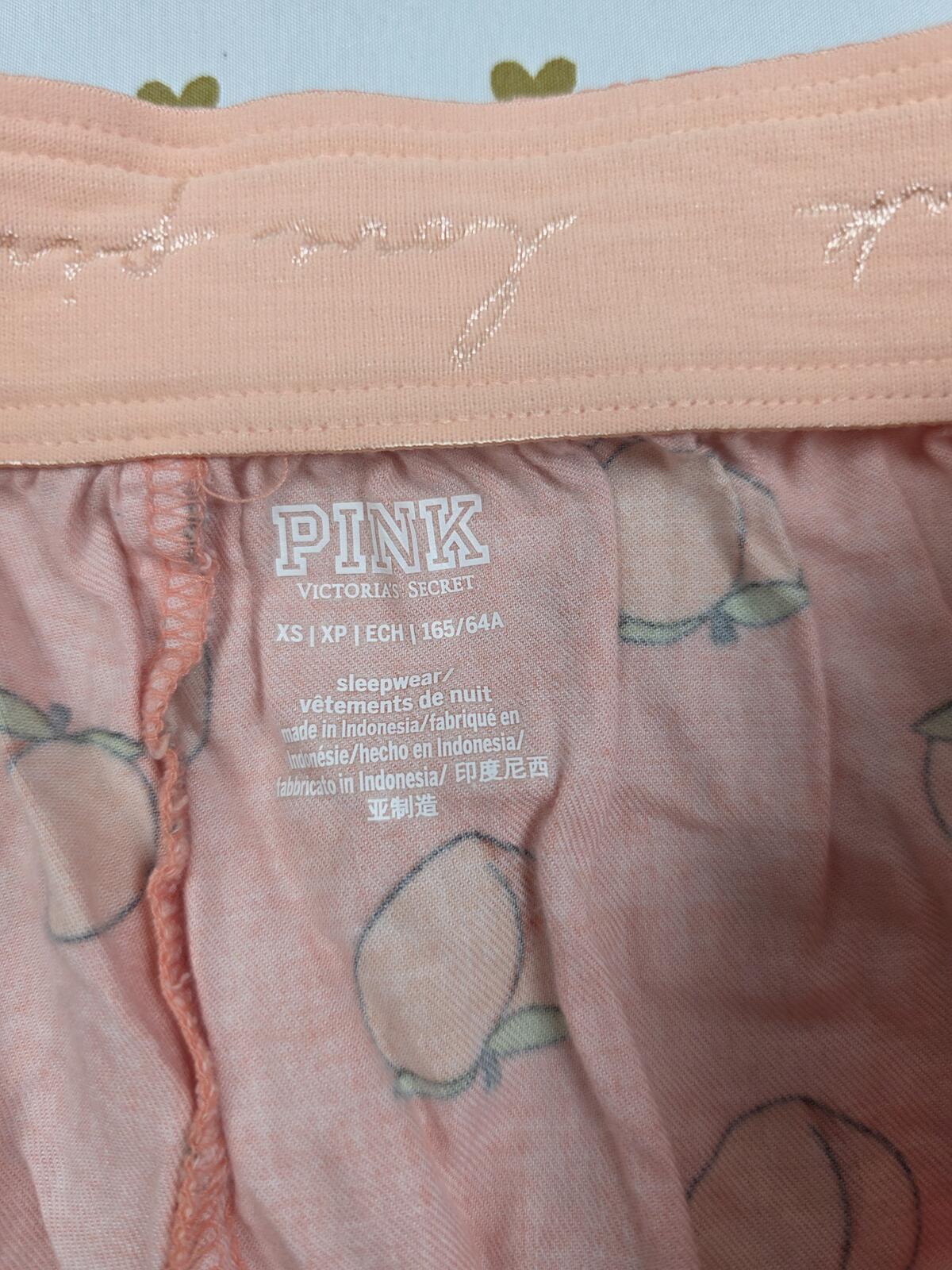 Victorias Secret PINK PEACHES XS Sleep Shorts Boxers Pajama Bottoms