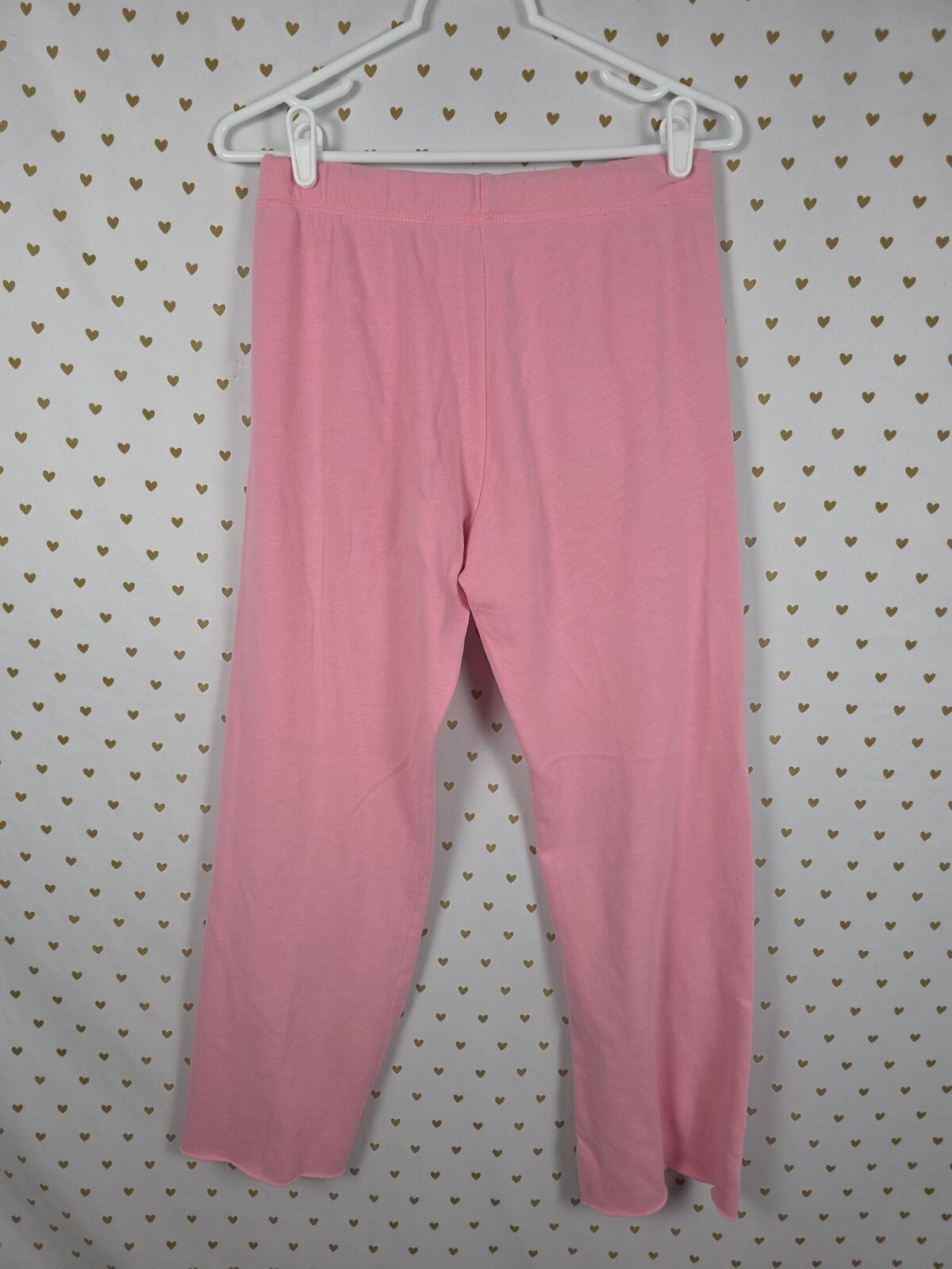 Victorias Secret BLING Sequined Heart Sweats Sweatpants Flare Pink XS