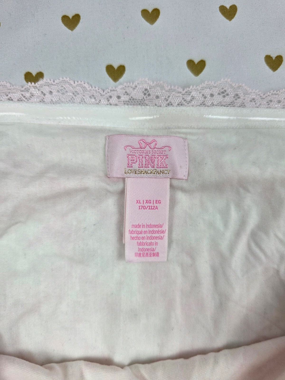 Victorias Secret PINK LOVESHACKFANCY Strapless Ruffled Dress Lace XL