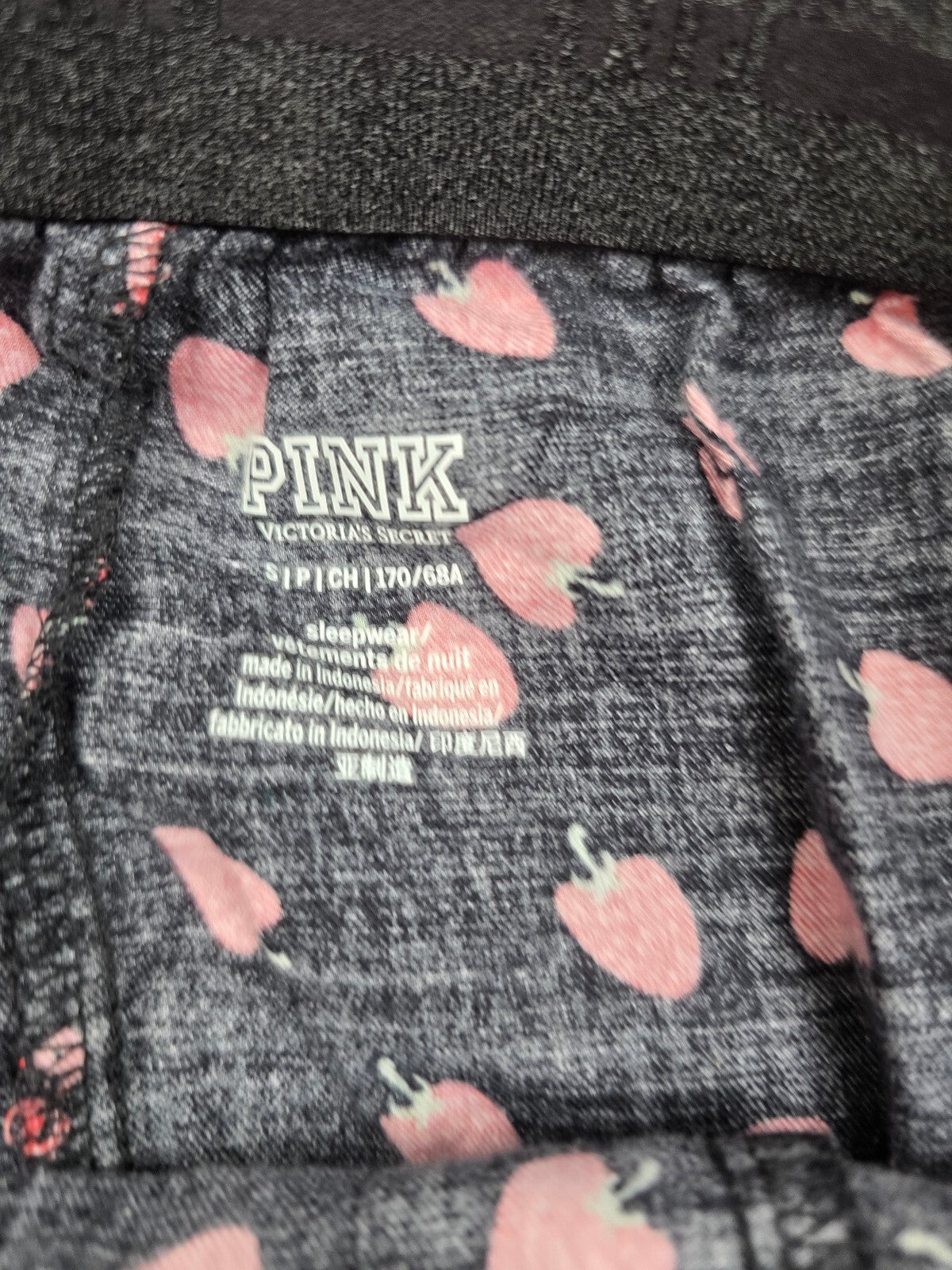 Victorias Secret PINK Strawberries Small Sleep Shorts Boxers Pajama Bottoms