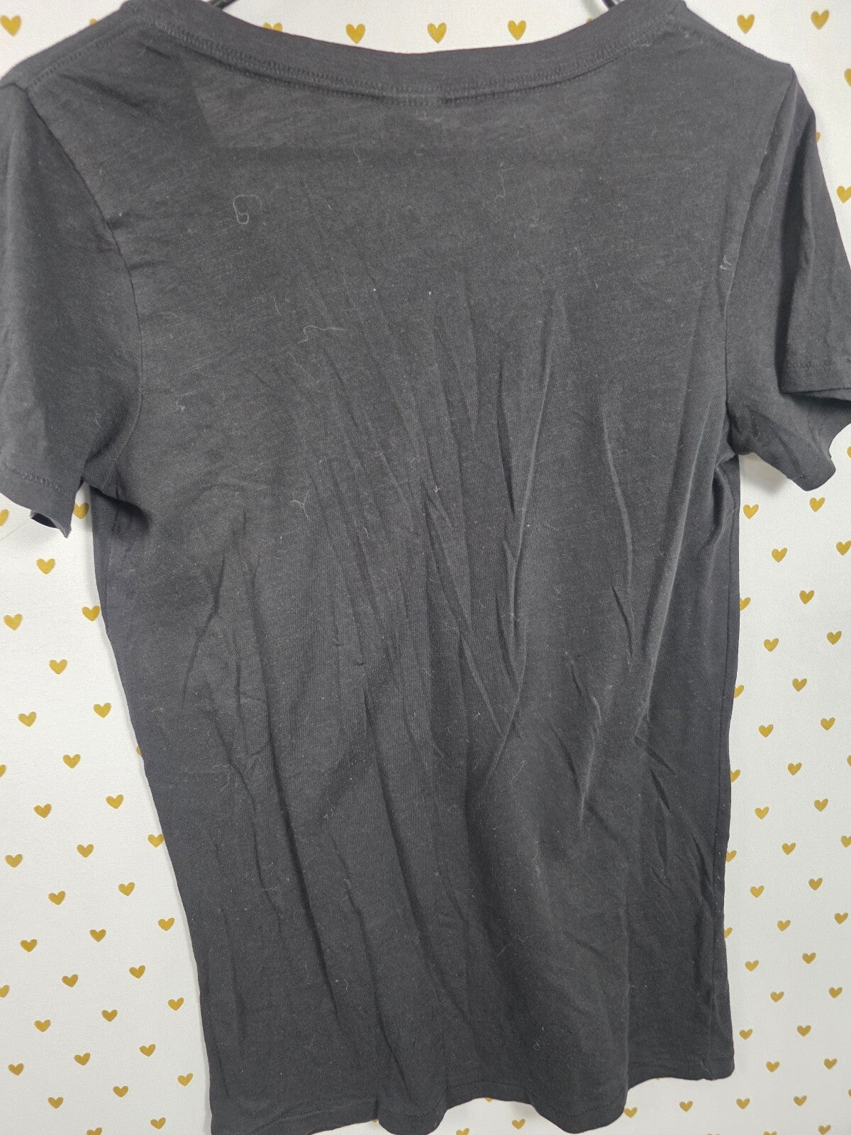 Victorias Secret PINK VINTAGE Y2k BLING Studded Heart LOVE V neck Tee shirt MED