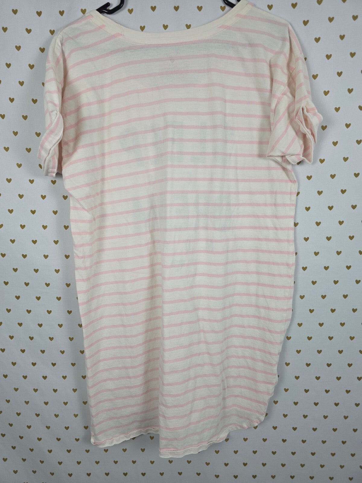 Victorias Secret Nightgown SLEEP Less Dream More Sleep Pajama LARGE Striped